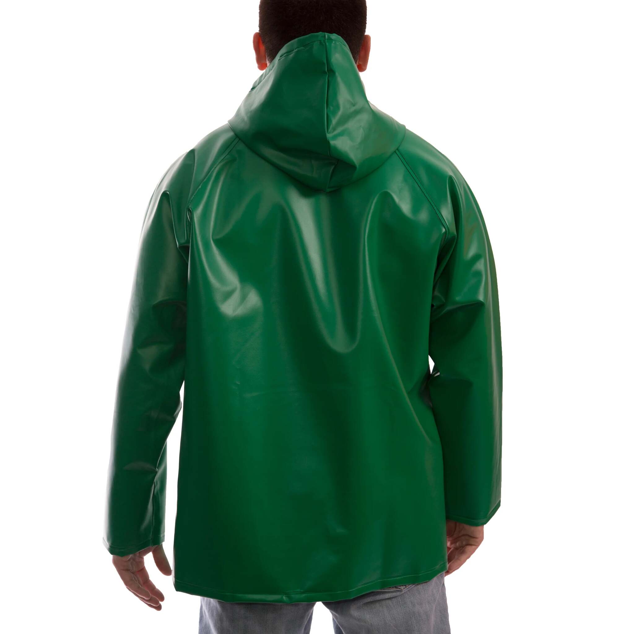 Tingley SafetyFlex® Hooded Jacket - Flame Resistant PVC, Chemical & Acid Protection, Waterproof, Non-Conductive, Adjustable Fit, Full Cut Shoulder