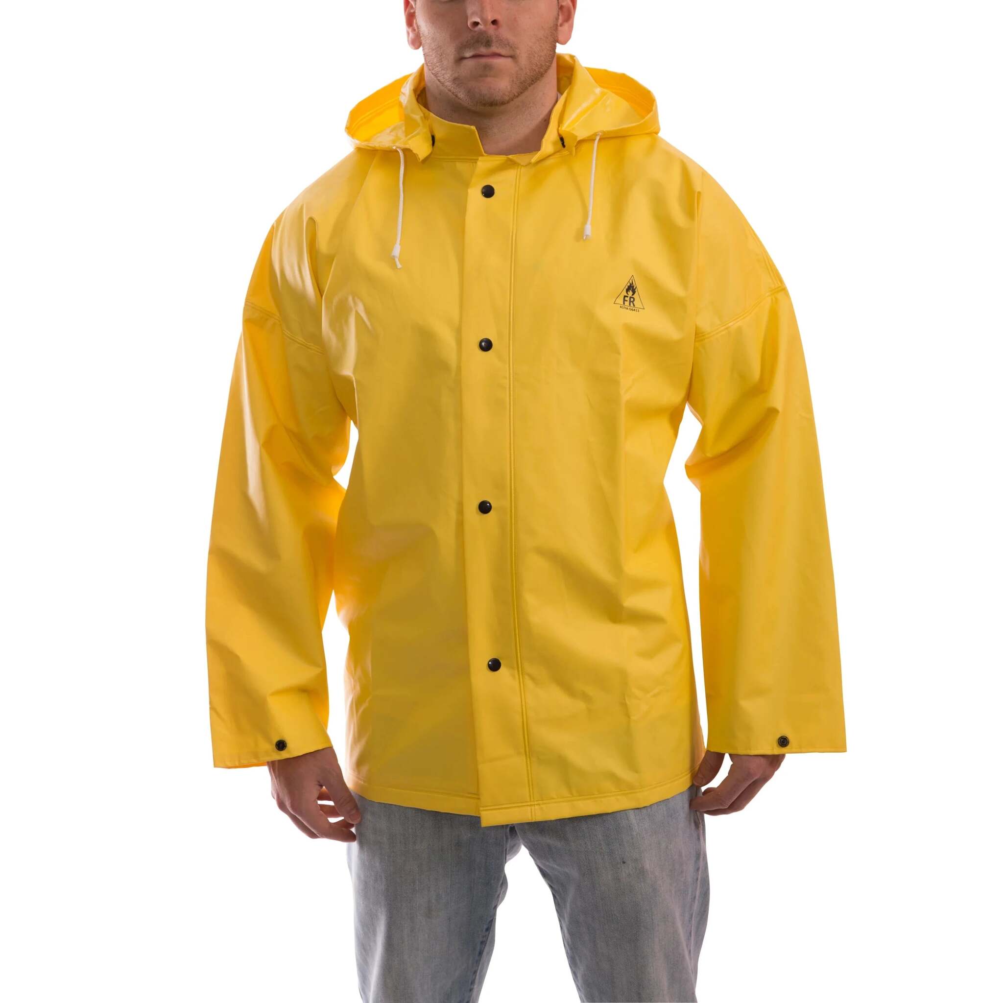 Tingley DuraScrim™ Double Coated PVC Jacket - High Strength, Flame Resistant, Waterproof, Chemical Splash Protection, Full Cut Shoulder, Adjustable Fit, Detachable Hood | Sizes S-3XL