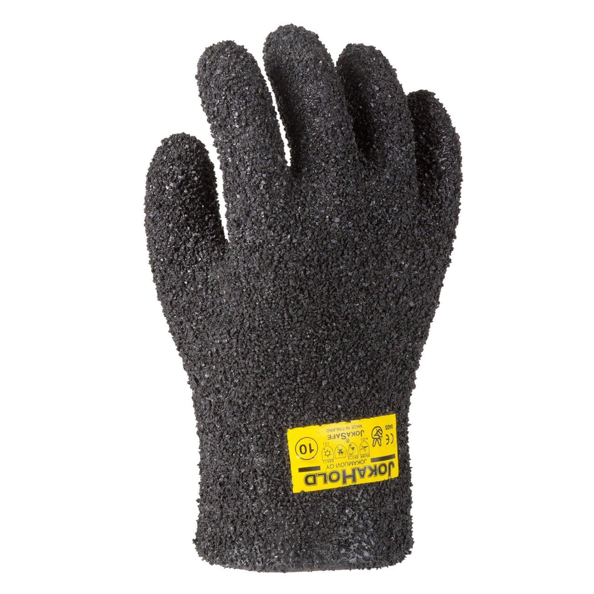 Jokasafe JokaHold Premium Vinyl Safety Gloves with Short Cuff - Granular TopGrip PVC Coating, and Triple Vinyl 360° Cover for Extreme Conditions