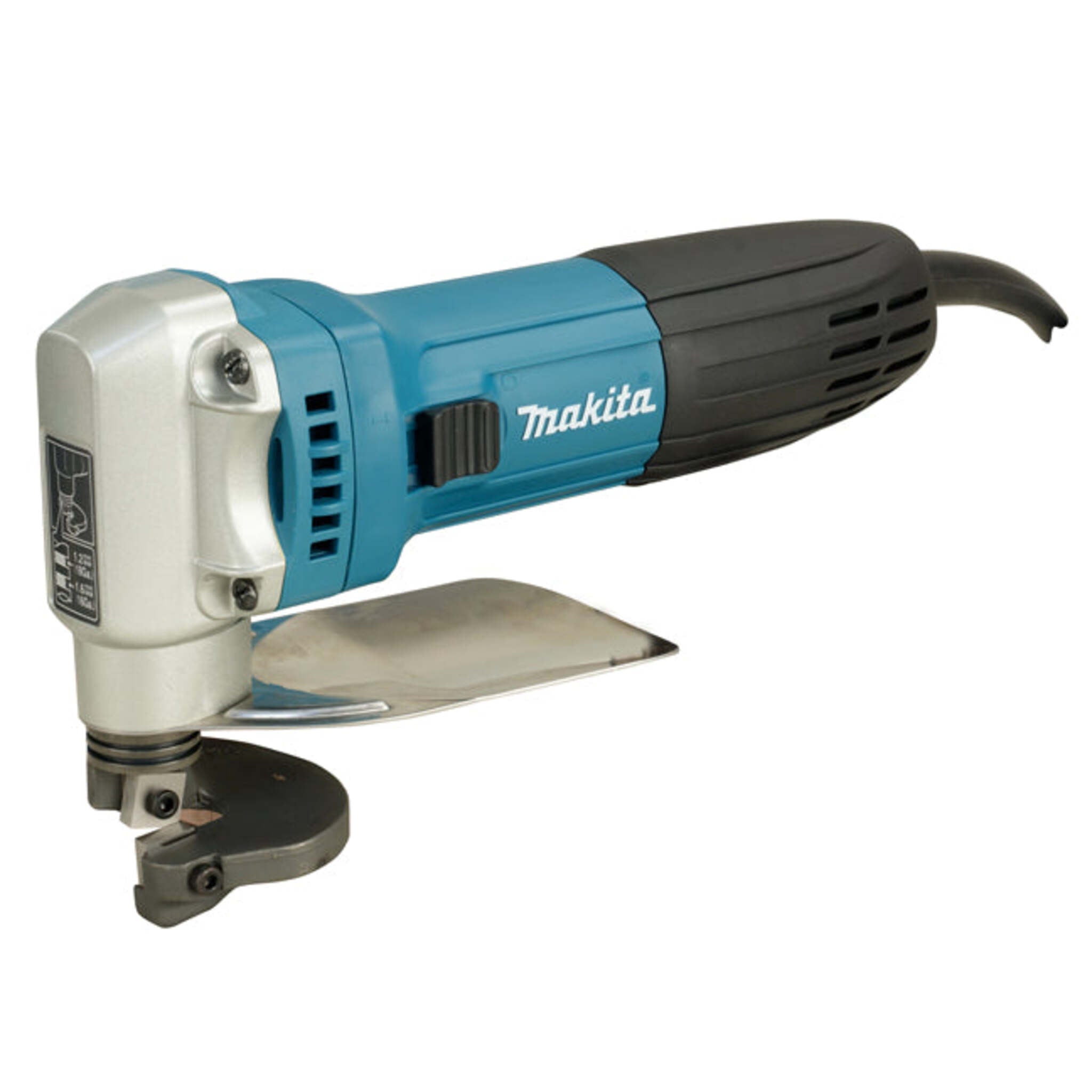 Makita JS1602 16 Gauge Straight Shear | 360° Rotatable Head, Built-In Thickness Gauge, Ergonomic Design for Precision Metal Cutting – 4,000 SPM