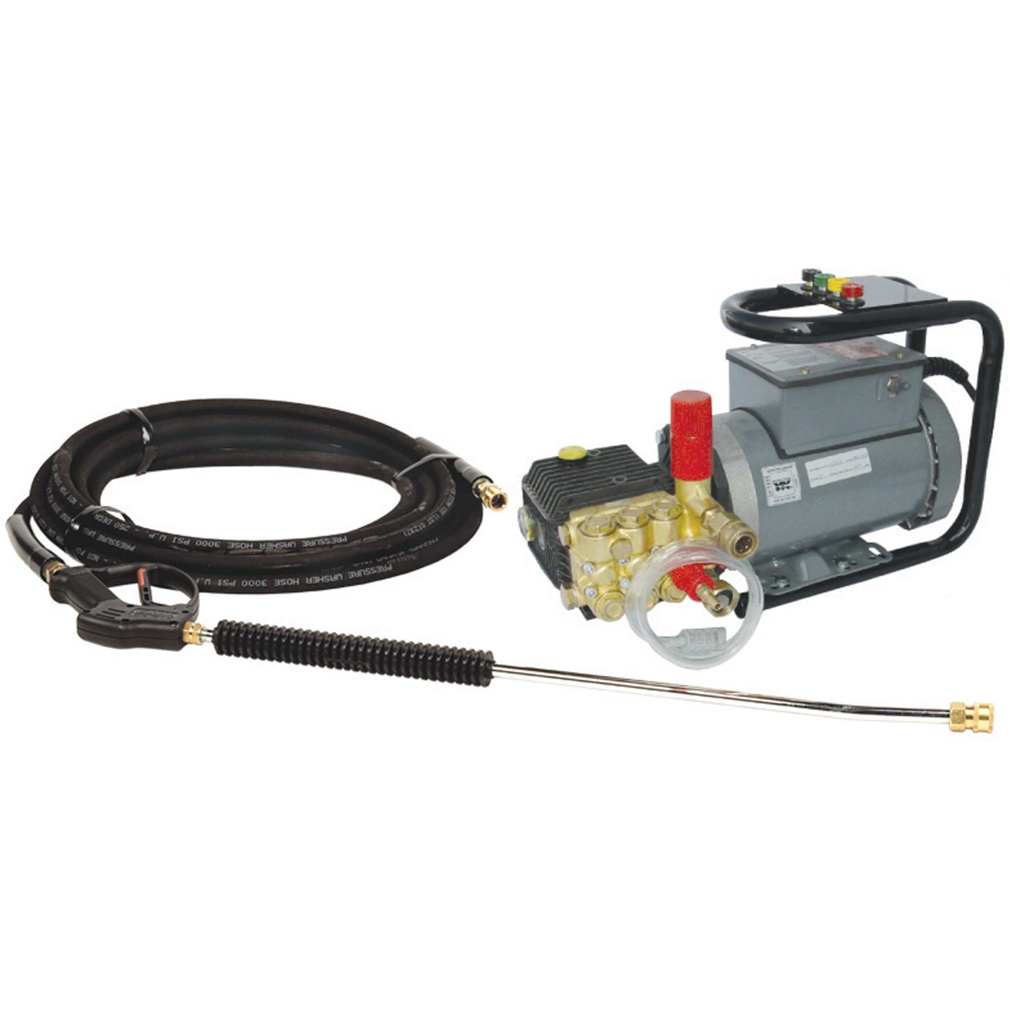 Cold Water Commercial Grade 115V AC Electric Pressure Washer, 1.5 HP, 1000 PSI, 2.1 GPM, Interpump Triplex Pump, 7m Power Cord, Assembled in Canada