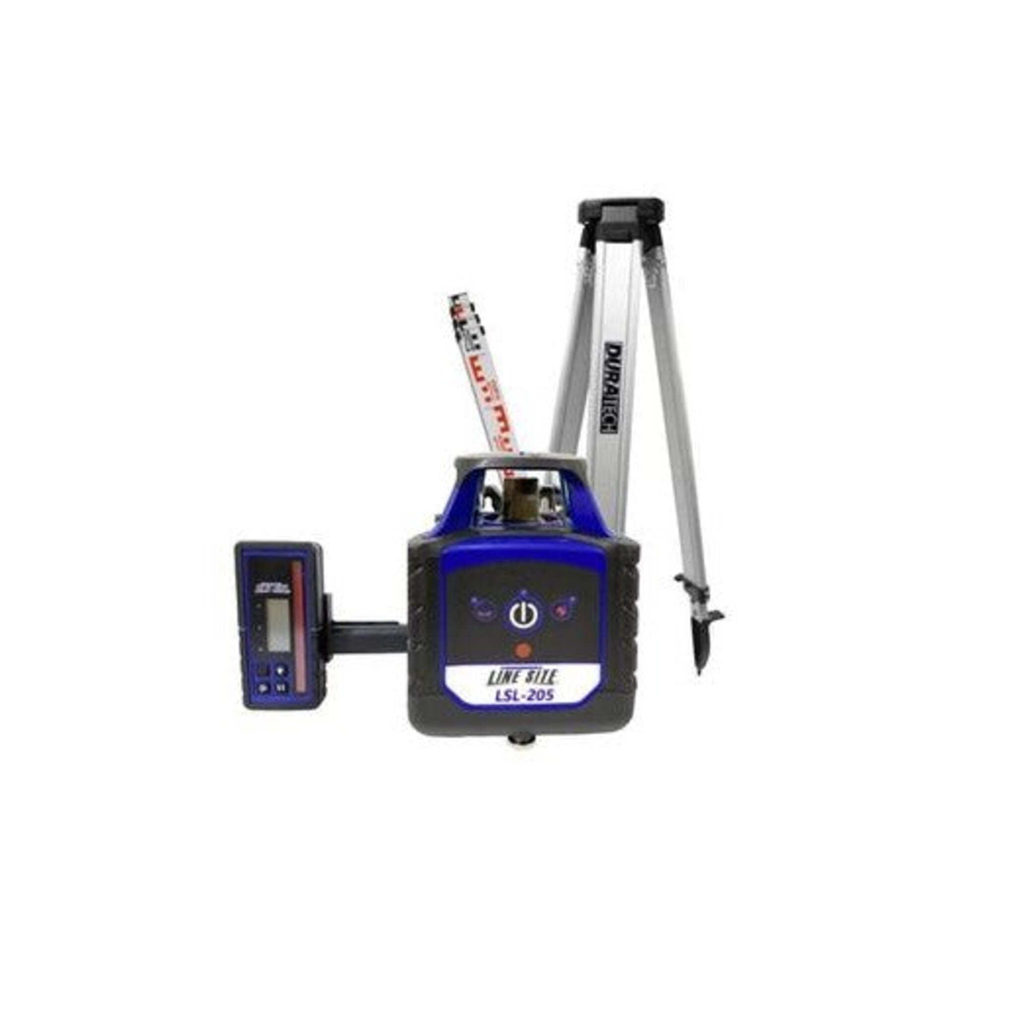 Line Site LSL-205 Laser w/ Receiver, Enhancer Glasses, Tripod, and Grade Rod - Automatic Self-Leveling, Rugged, All-Weather Use, High Accuracy