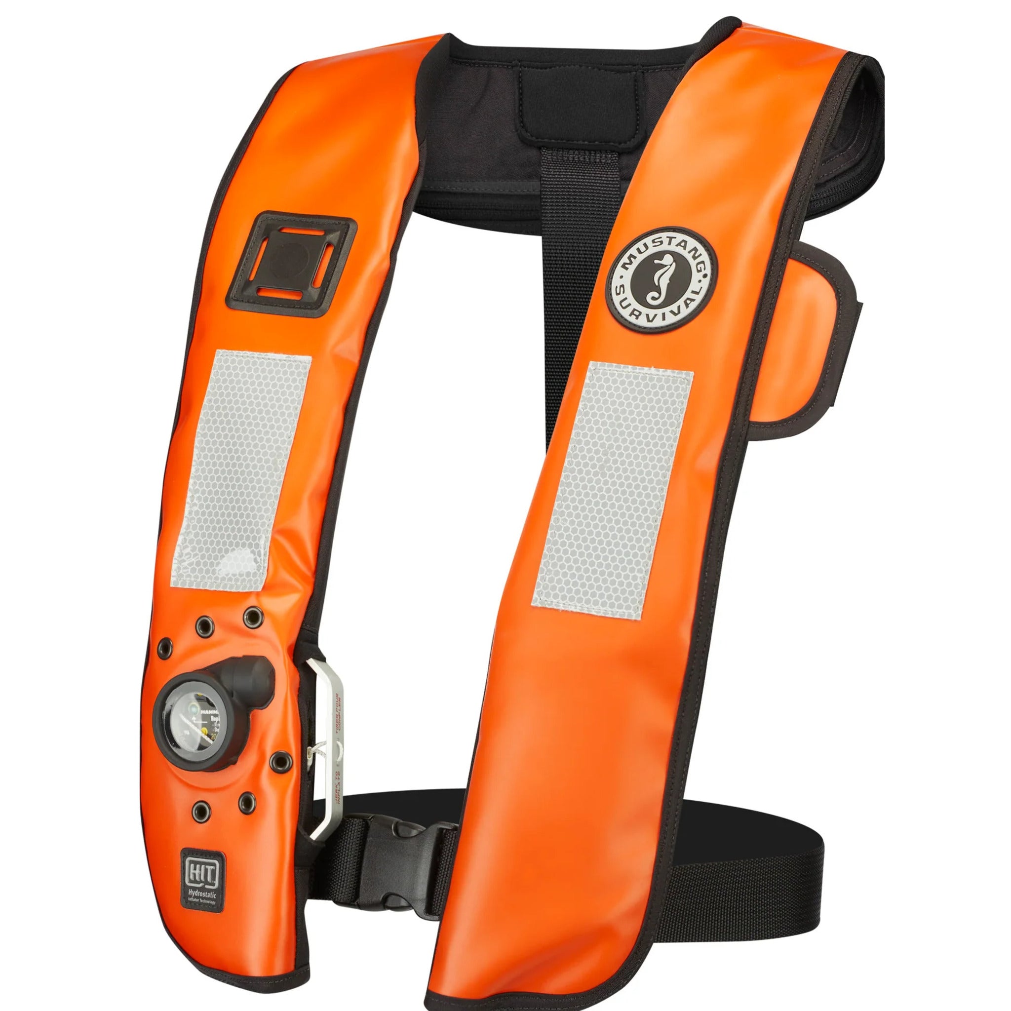 Mustang Survival Inflatable Life Jacket - HIT Technology, 38lb Buoyancy, Transport Canada Approved, Manual Inflation, SecureZip | Universal Adult