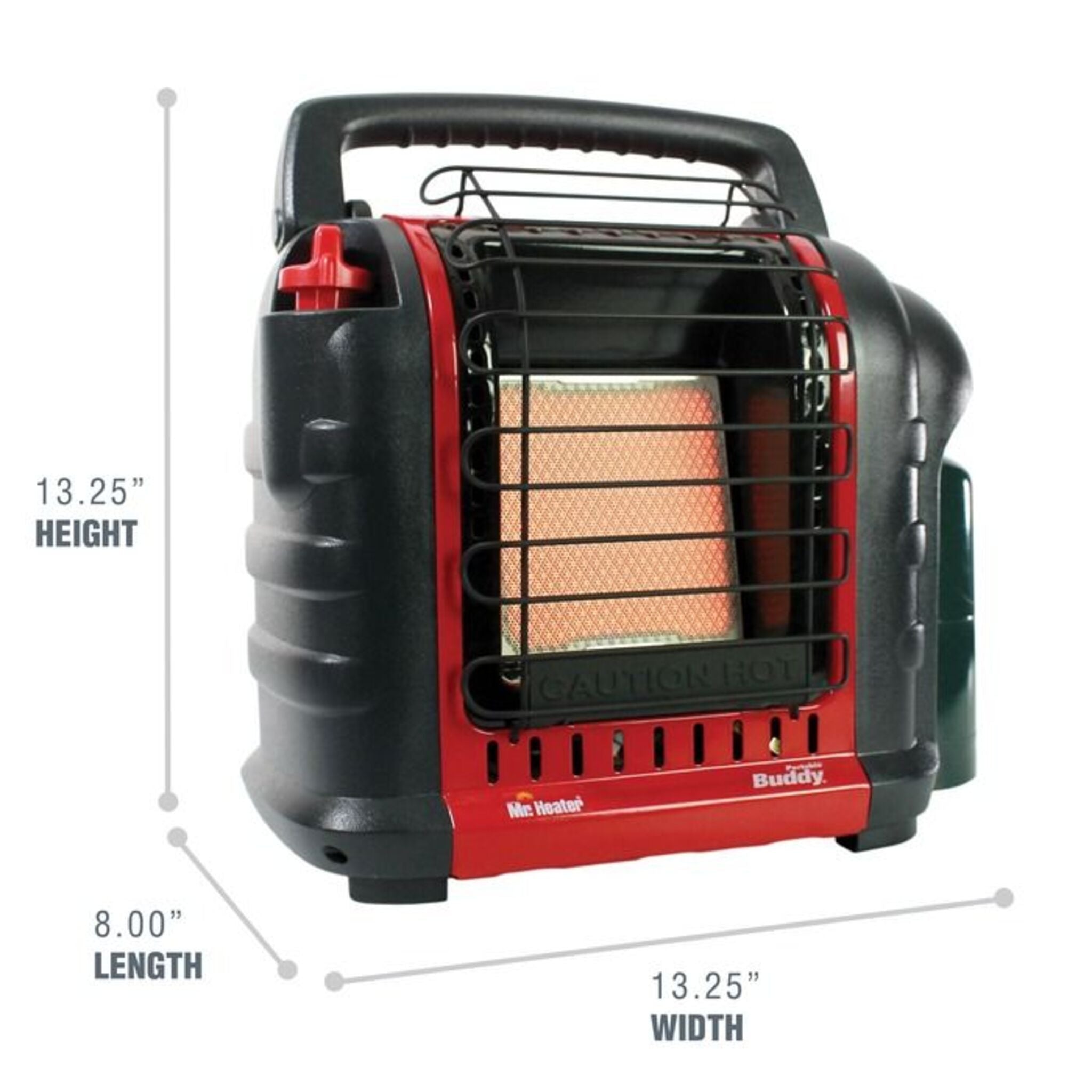 Mr. Heater MH9BX Portable Buddy Heater, 4,000-9,000 BTU, Compact, Safety Features, Ideal for Up to 225 sq. ft., Easy Swivel Regulator