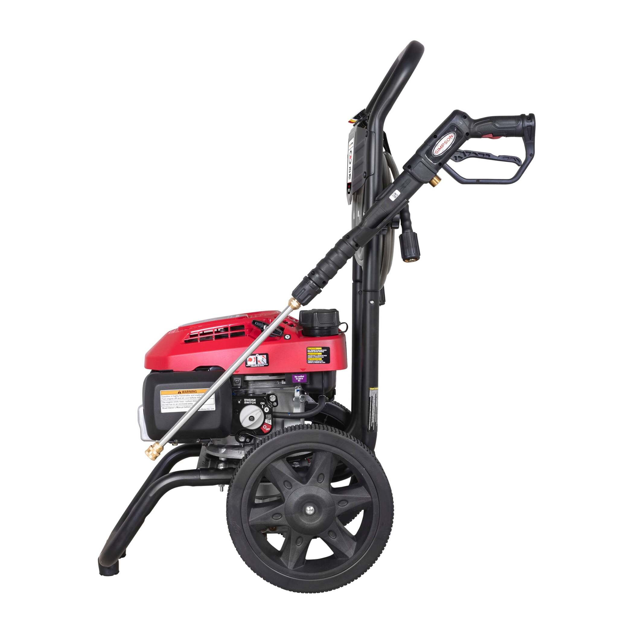 Simpson MS61224 MegaShot Cold Water Honda GCV200 Gas Engine Pressure Washer - 3300 PSI, 2.4 GPM, Axial Pump, 25-ft Hose, Quick-Connect Nozzles