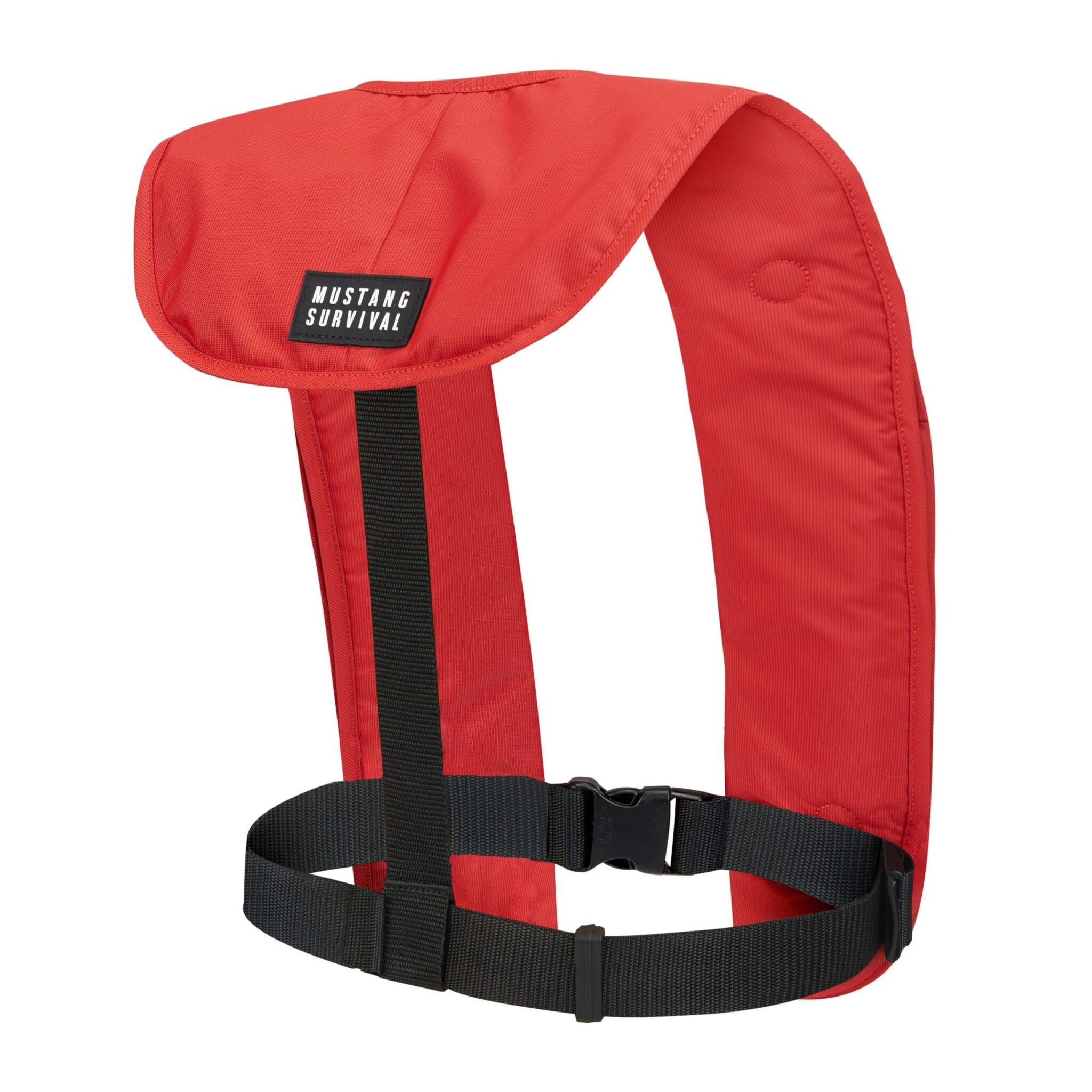 Mustang Survival MIT 100 Convertible A/M Inflatable PFD - Dual Inflation Modes, High Tenacity Nylon, Self-Righting, Zippered Pocket | Universal Fit