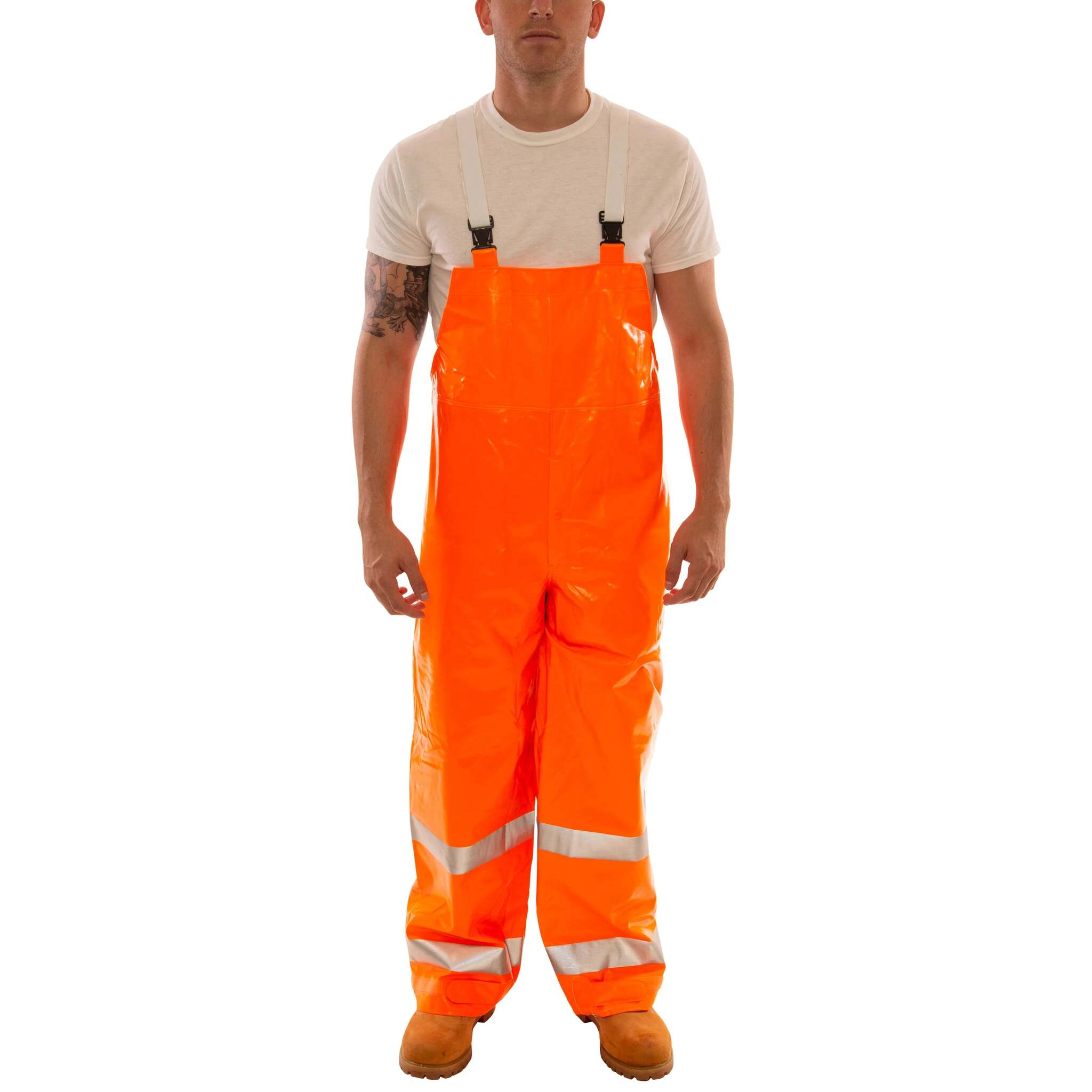 Tingley Comfort-Brite® Overalls - High Visibility, Flame Resistant, CSA Z96 Class 3, Waterproof, Reflective Tape, Quick Release Buckles, Adjustable Fit | Sizes S-5XL