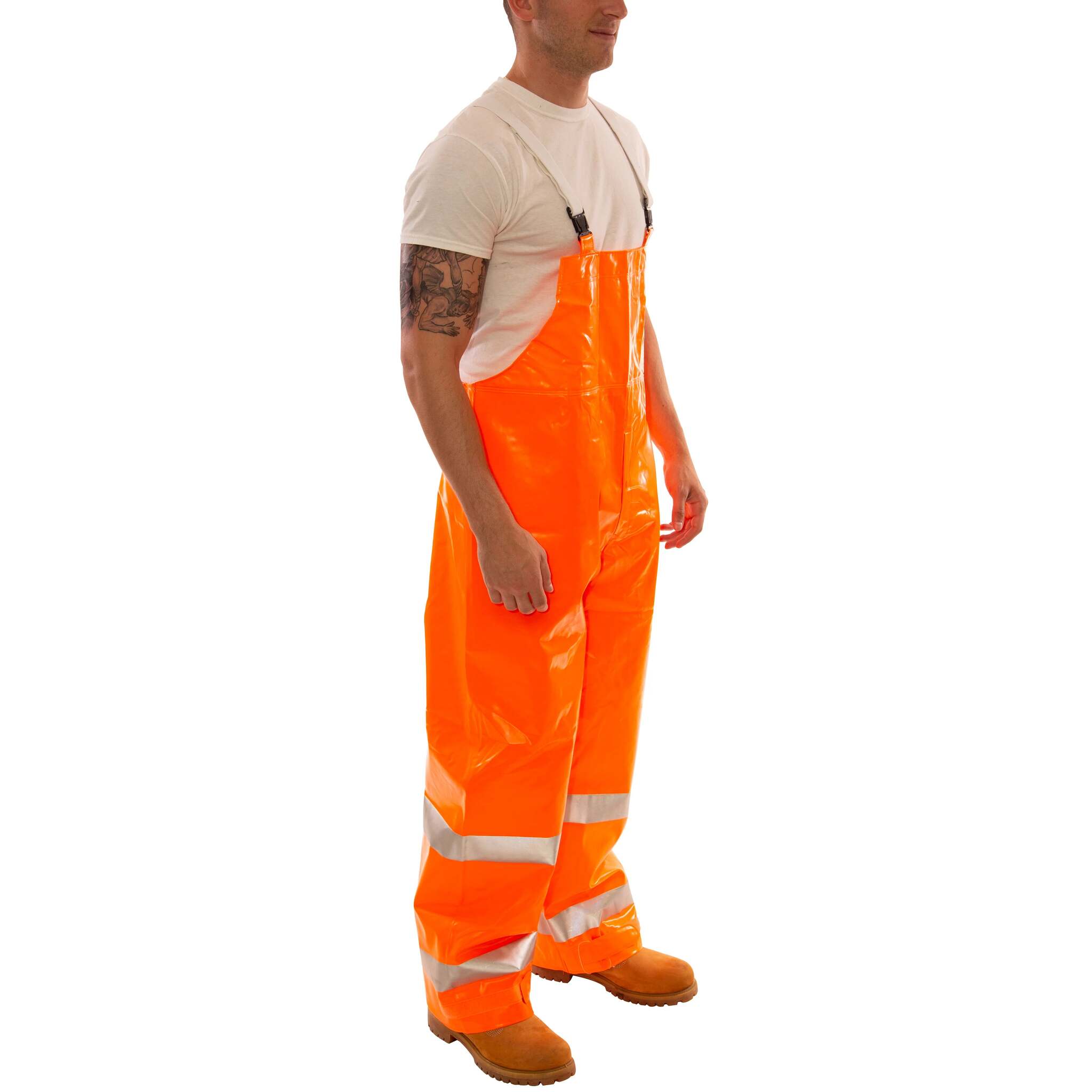 Tingley Comfort-Brite® Overalls - High Visibility, Flame Resistant, CSA Z96 Class 3, Waterproof, Reflective Tape, Quick Release Buckles, Adjustable Fit | Sizes S-5XL