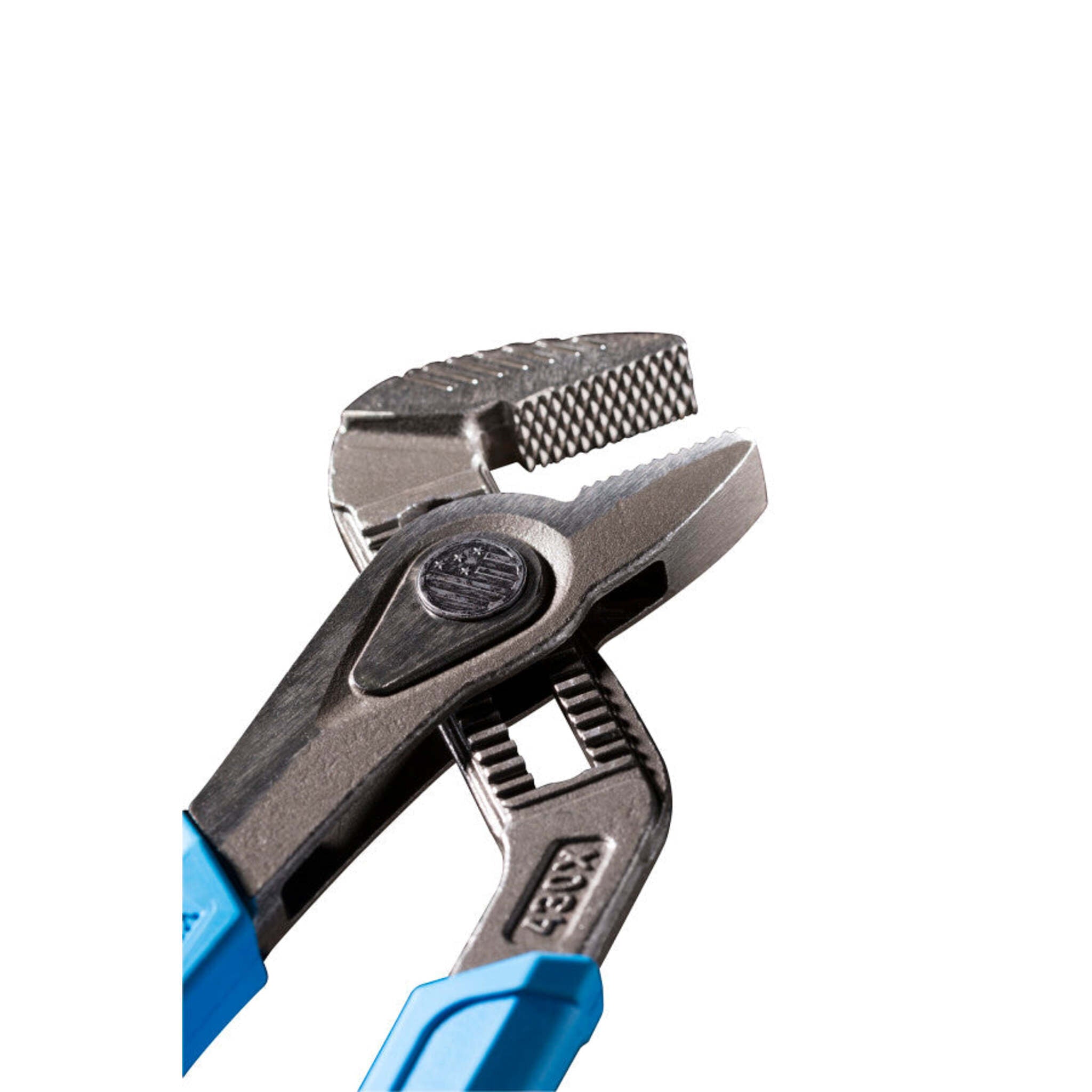 CHANNELLOCK SpeedGrip Push Button Tongue & Groove Pliers - Forged Carbon Steel, Rust Resistant, Laser Heat-Treated Teeth, SAFE-T-STOP, Comfort Grips