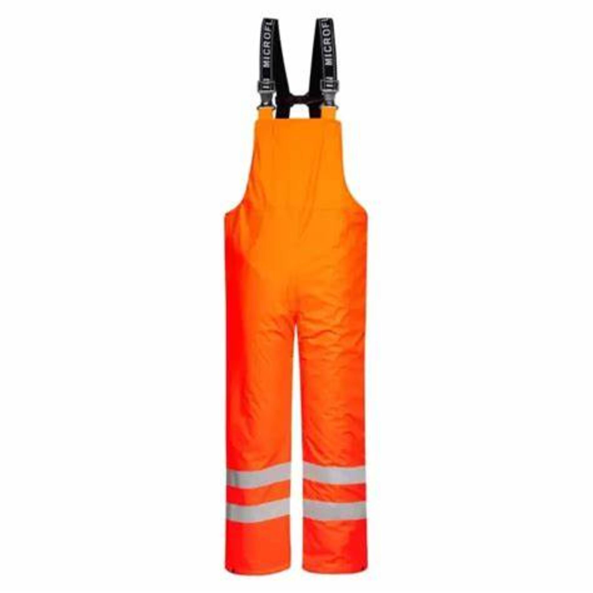 Lyngsoe Rainwear Winter AntiFlame Hi-Vis Bib Pant - Flame Retardant, Waterproof 20,000MM, Adjustable Fit, Winter Lining, PU Quality | Sizes: S-4XL