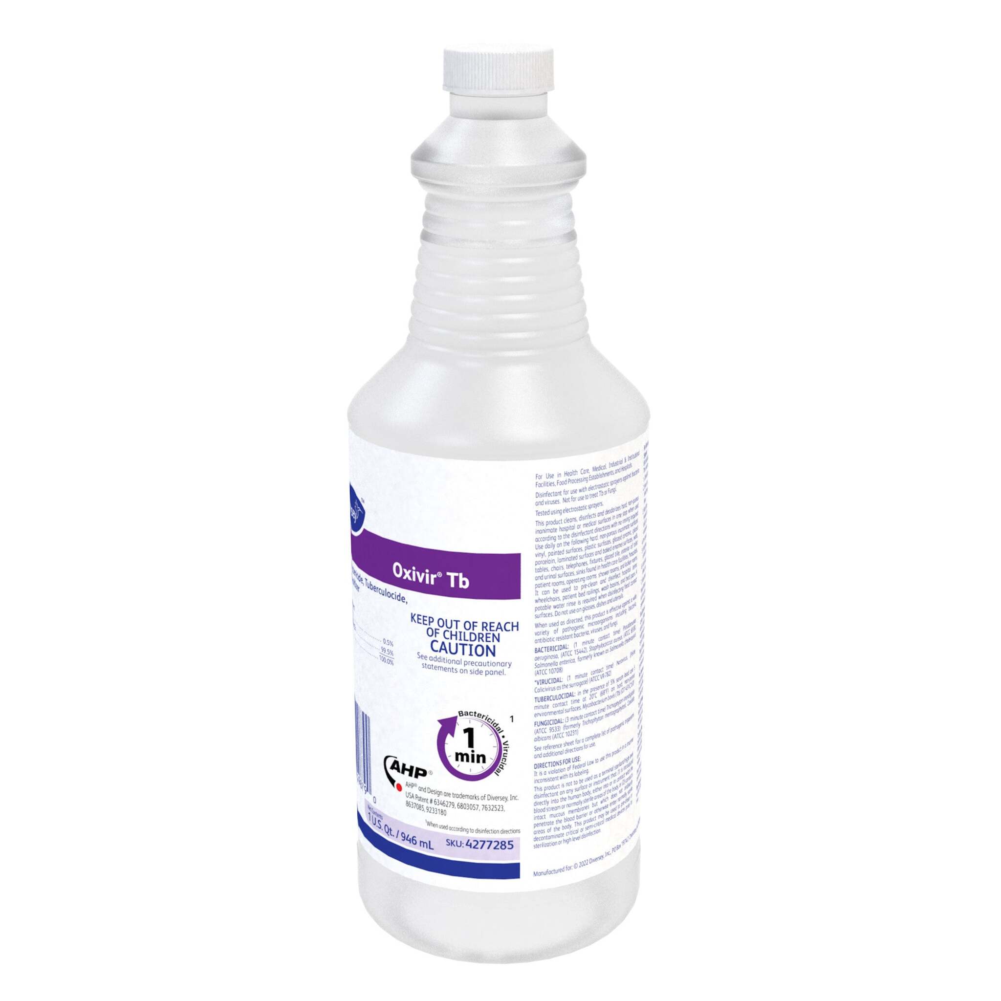 Oxivir TB Disinfectant Spray | Fast-Acting AHP Technology | 60-Second Disinfection for MRSA, Norovirus, HIV | EPA & FDA Approved | 946 ml | Case of 12