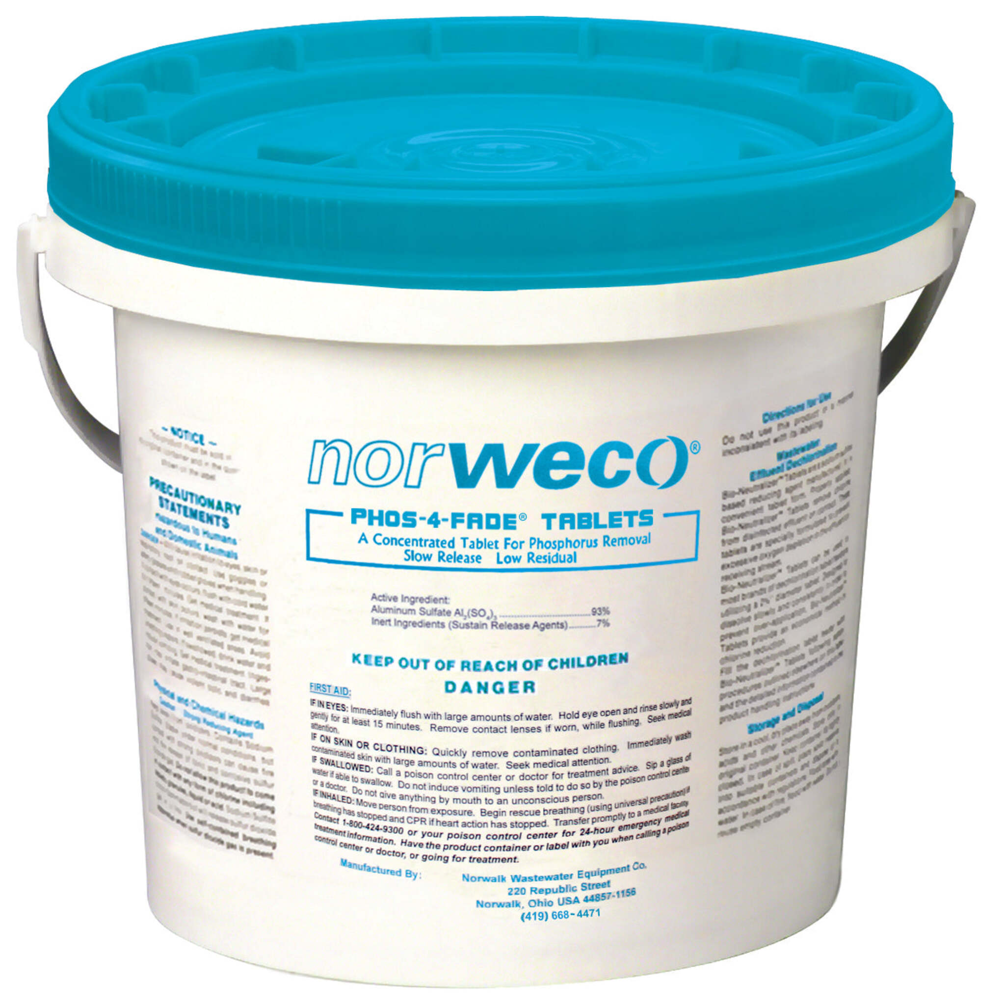 Phos-4-Fade® Phosphorus Removal Tablets - 35 Lb Container: 93% Aluminum Sulfate, Slow Release, Environmentally Safe, Versatile Application