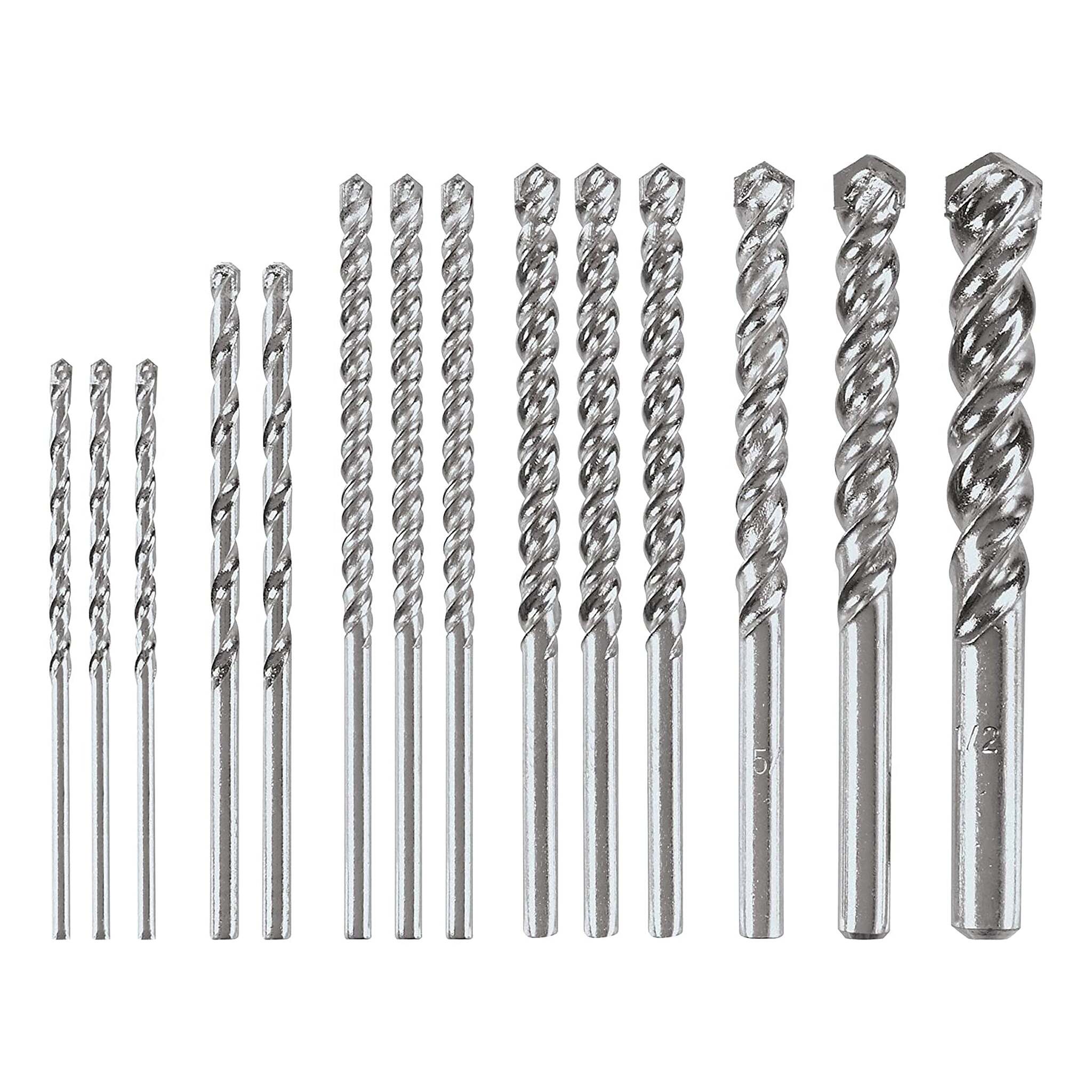 Avanti Pro 1/8-1/2-In Carbide Tipped Drill Bit Set, 14 Piece | Durable, Precision Masonry Drilling | Efficient Dust Removal, Long-Lasting Performance