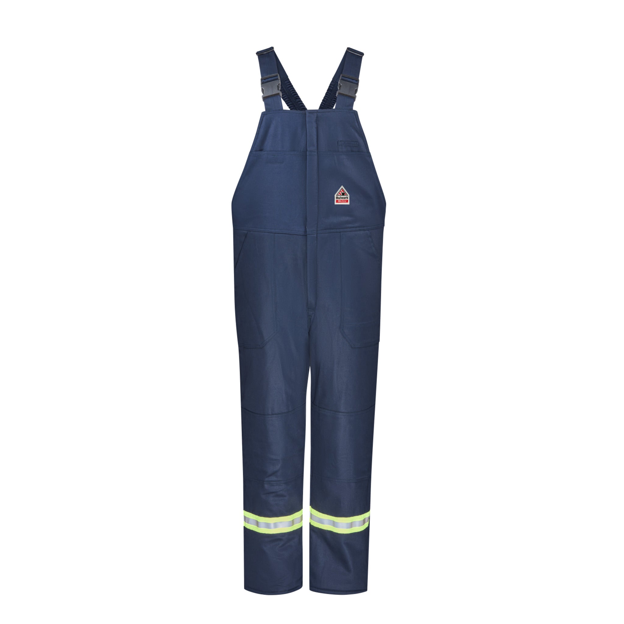 Bulwark FR Men's BLCT Midweight Excel Insulated Bib Overall - HRC/CAT 3, Arc Rated, Reflective Trim, Reinforced Knees, Flame Resistant | Sizes S-3XL