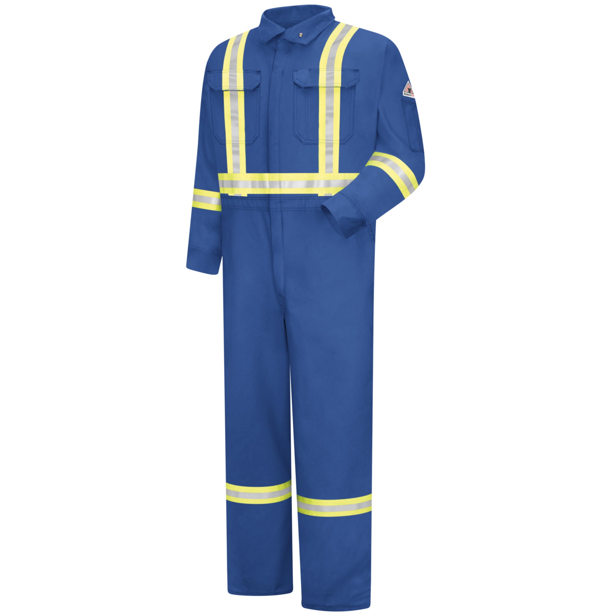 Bulwark FR Men's CMBC Lightweight CoolTouch Coverall - CAT 2, Flame Resistant, Reflective Trim, Breathable, High Visibility, Comfortable | Sizes 38-58