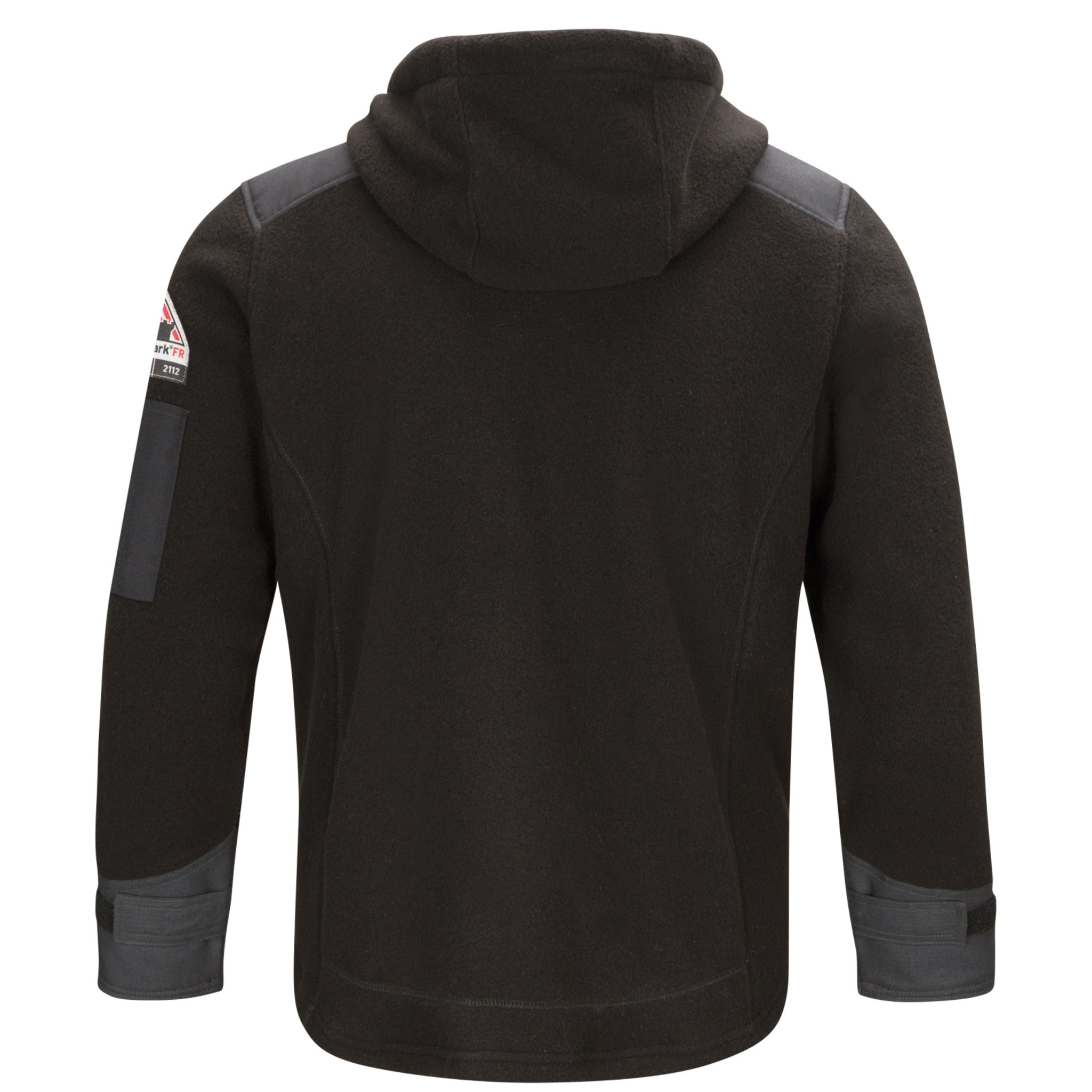 Bulwark FR Men's SMH8 Front Zip Modacrylic Blend Fleece Hoodie - HRC/CAT 2, Brush Fleece, iQ Endurance Ripstop, Durable, Comfortable | Sizes: S-3XL