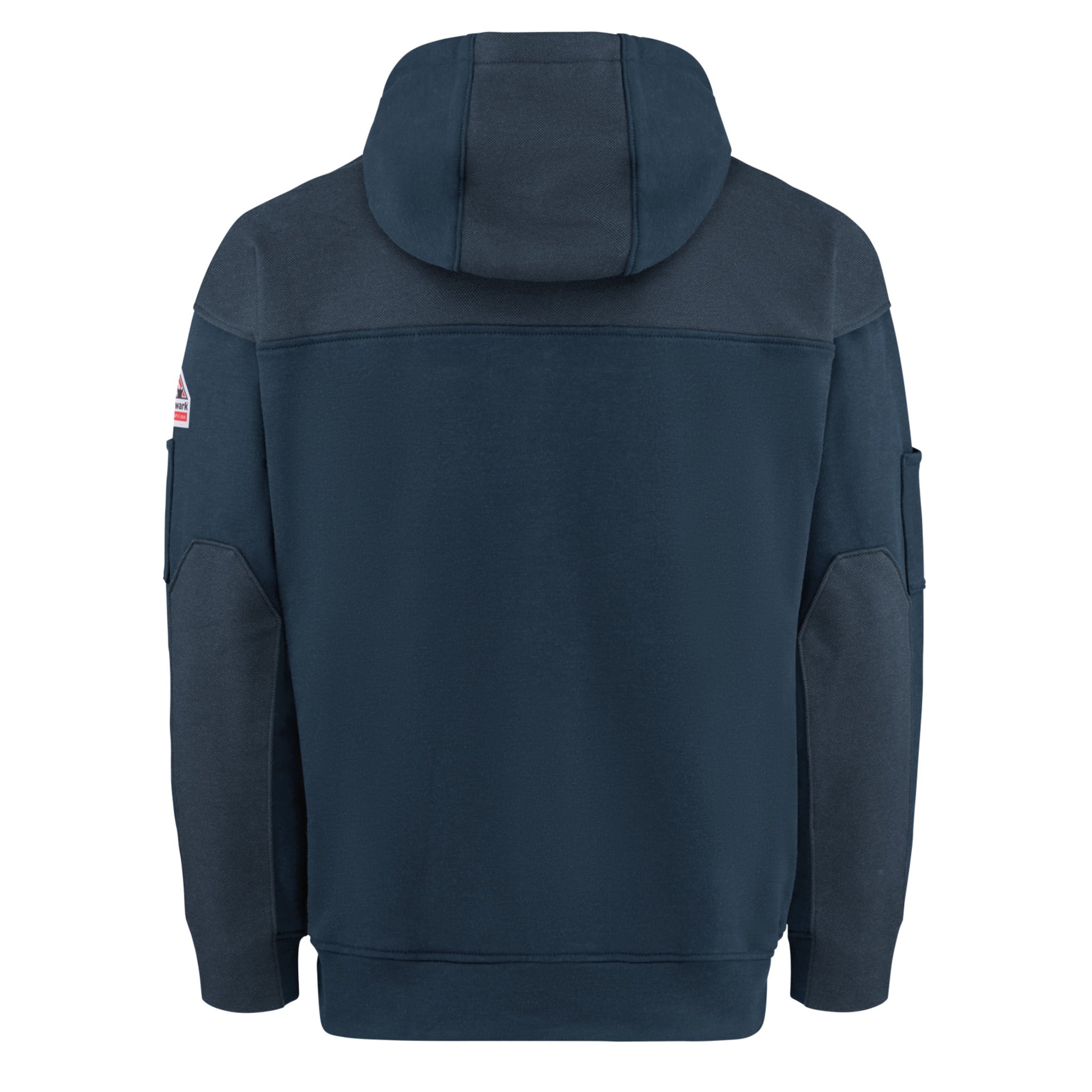 Bulwark FR Men's SMM4 Fleece Hoodie - HRC/CAT 3, HoodShield Face Cover, Water Repellent, Reinforced Forearms, Hand Warmer Pocket | Sizes: S-3XL