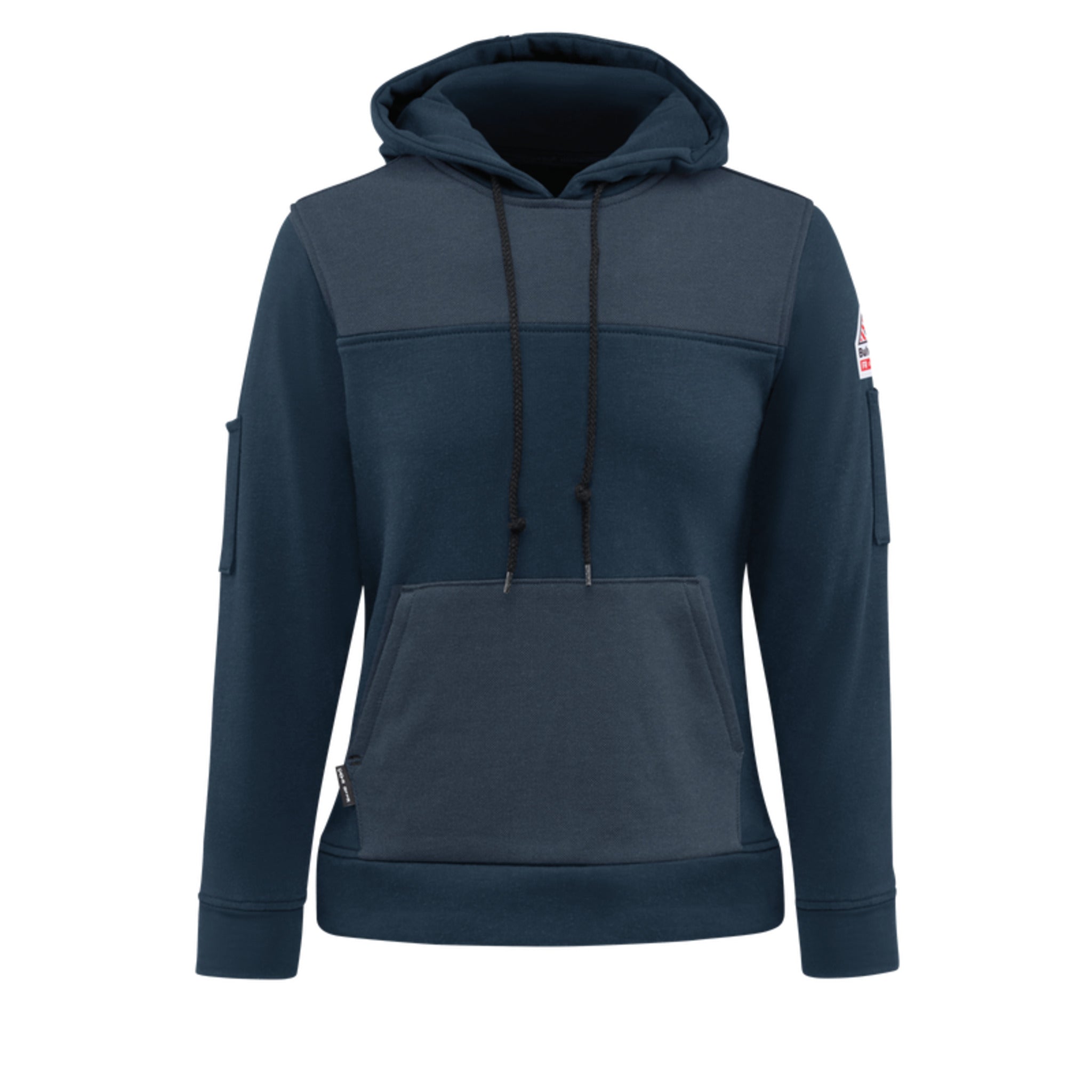 Bulwark FR Women's SMM5 Fleece Hoodie - HoodShield™ Face Covering, Water Repellent, Reinforced Forearms, Contoured Fit, CAT2 Protection | Sizes XS-3XL