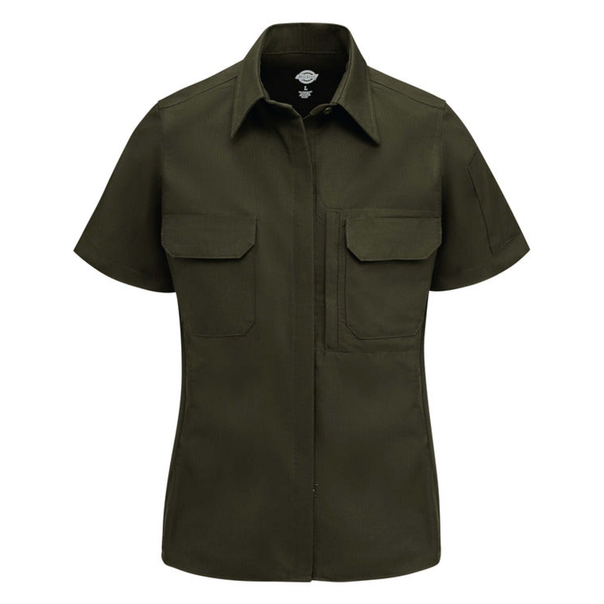 Dickies Women's FS94 Tactical Short Sleeve Button-Up Shirt - FLEX Panels, Mesh Ventilation, Ripstop Fabric, Secure Pockets, Professional Fit | Sizes XS-2XL