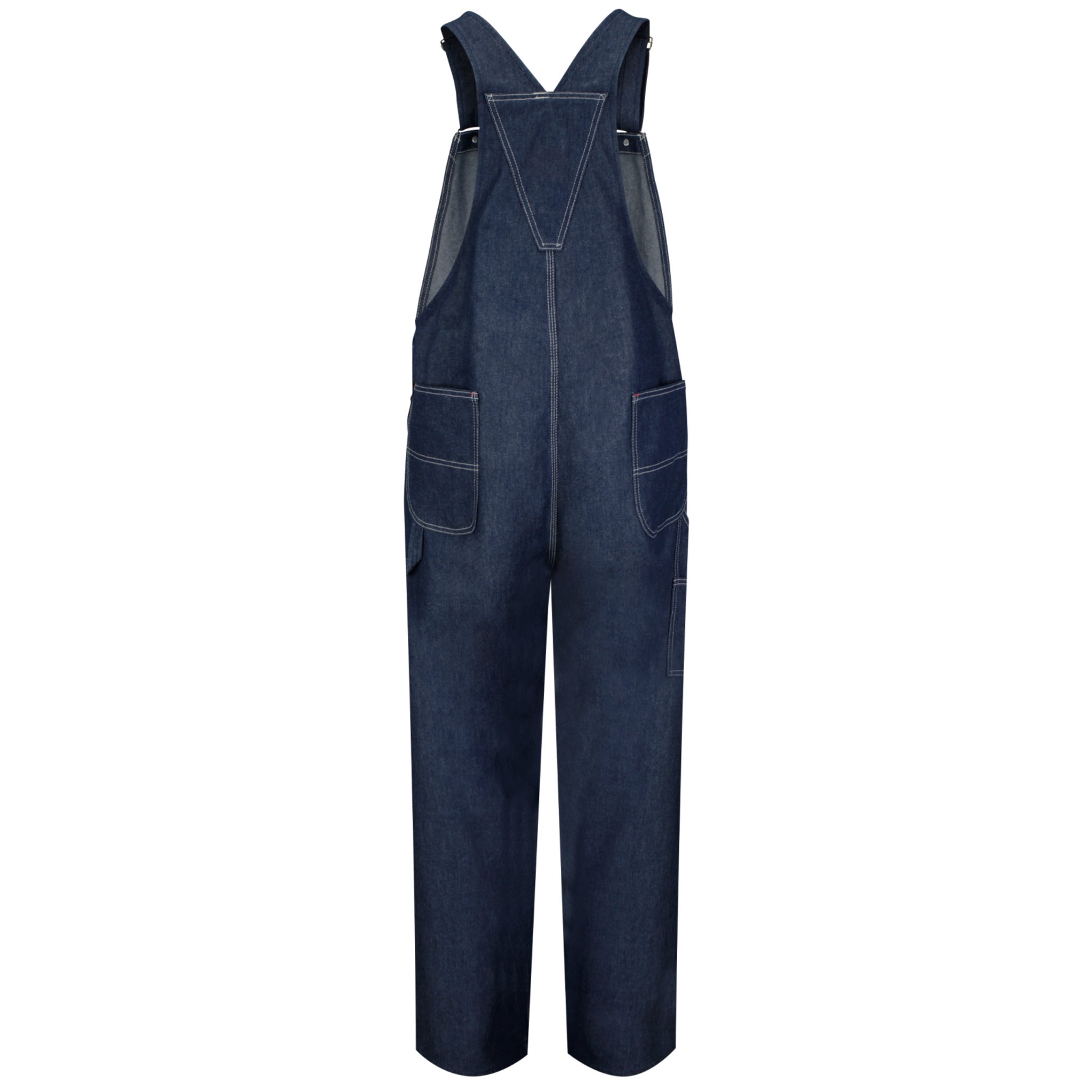 Red Kap Men's Durable Denim Bib Overall with Heavy Duty Hardware, Reinforced Diamond Back, Multiple Utility Pockets, Built for Tough Jobs & Workwear | Sizes 30-56