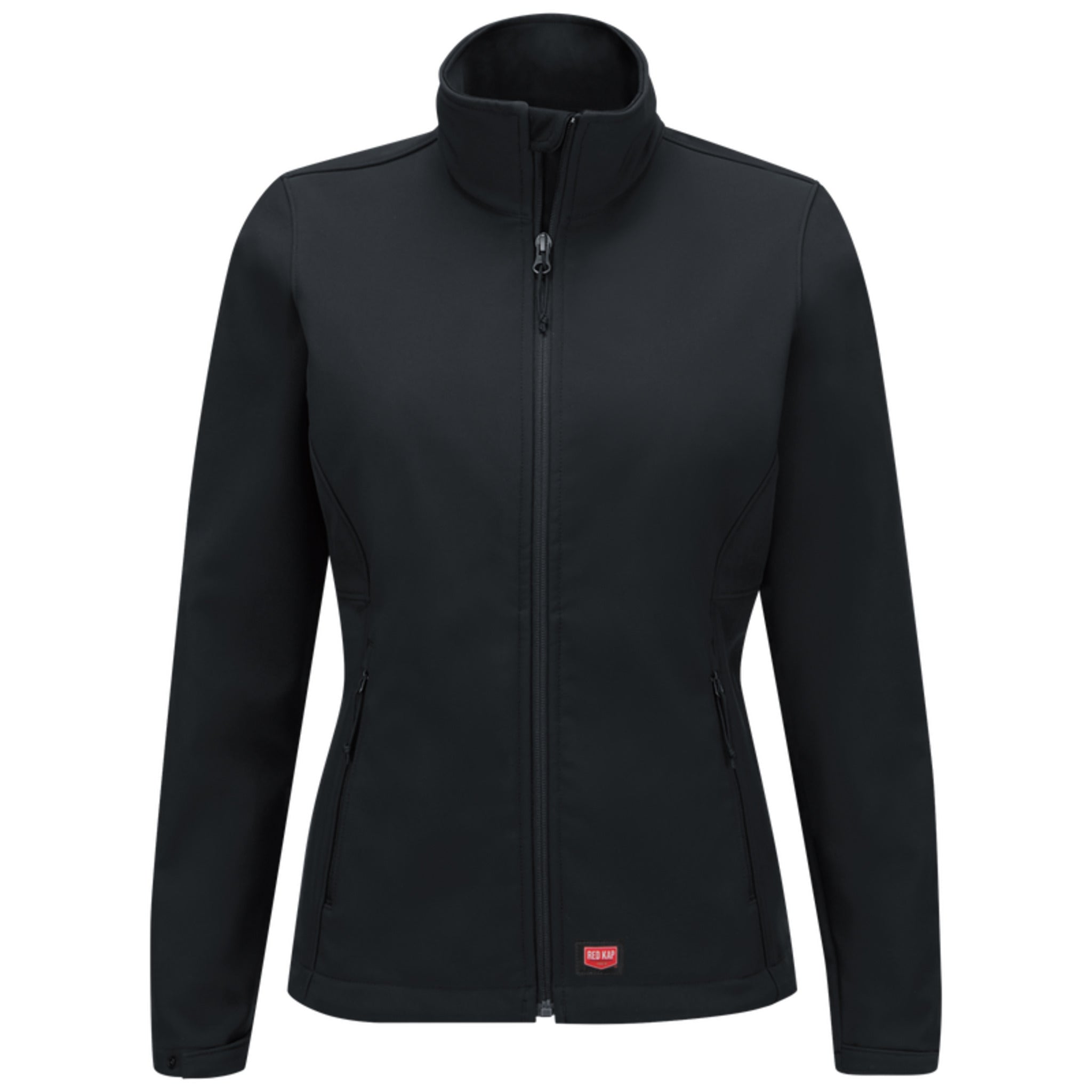 Red Kap JP67 Women’s Deluxe Soft Shell Jacket | Stretch, Water-Resistant, Fleece-Lined, Adjustable Fit, Headphone Access, Secure Zipper Pockets | Sizes XS-3XL