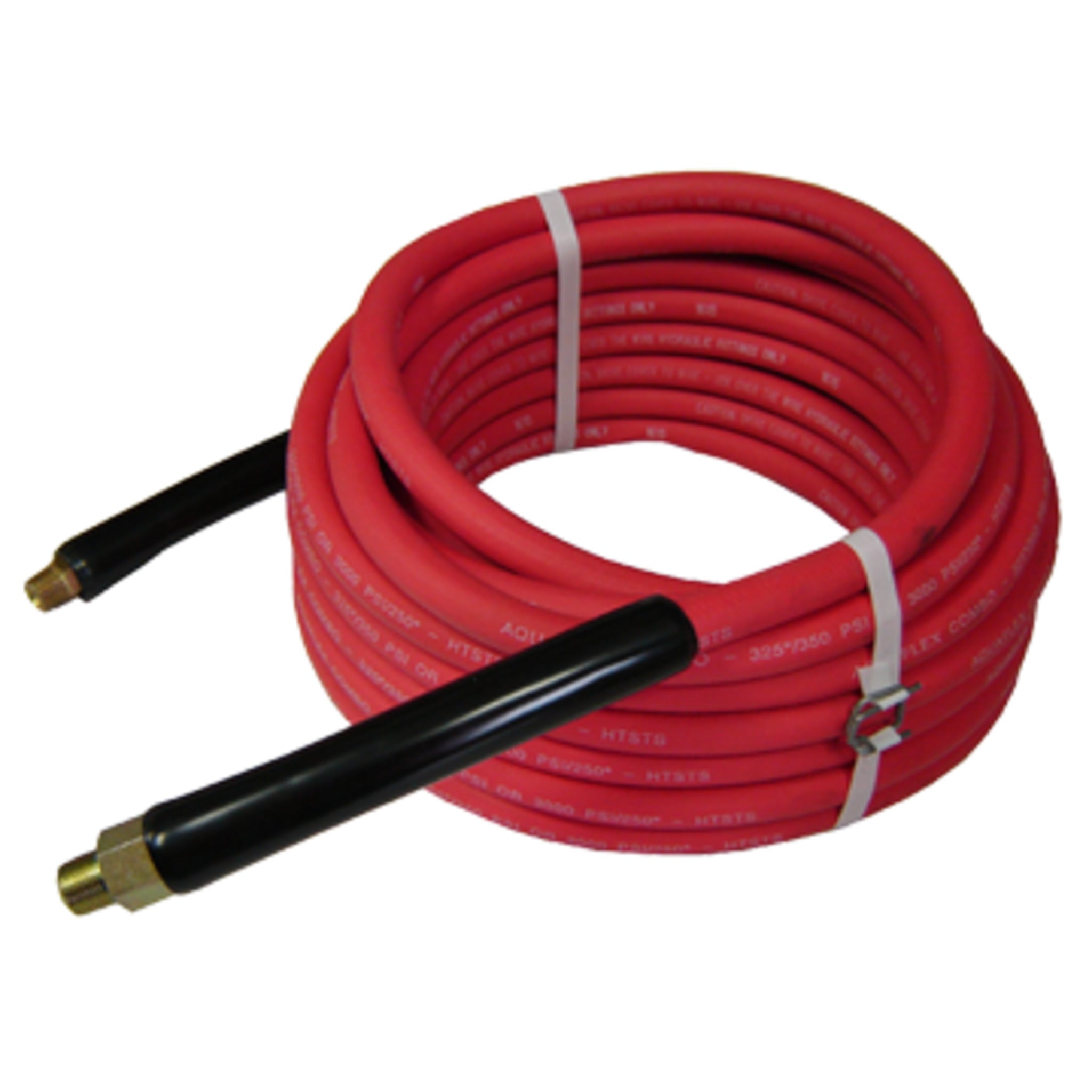 Heat-Star-Combo Red Pressure Washer Hose 3000 PSI at 250°F, Steam Hose 350 PSI at 325°F with Bend Restrictors, Durable 3/8" MPT Connections