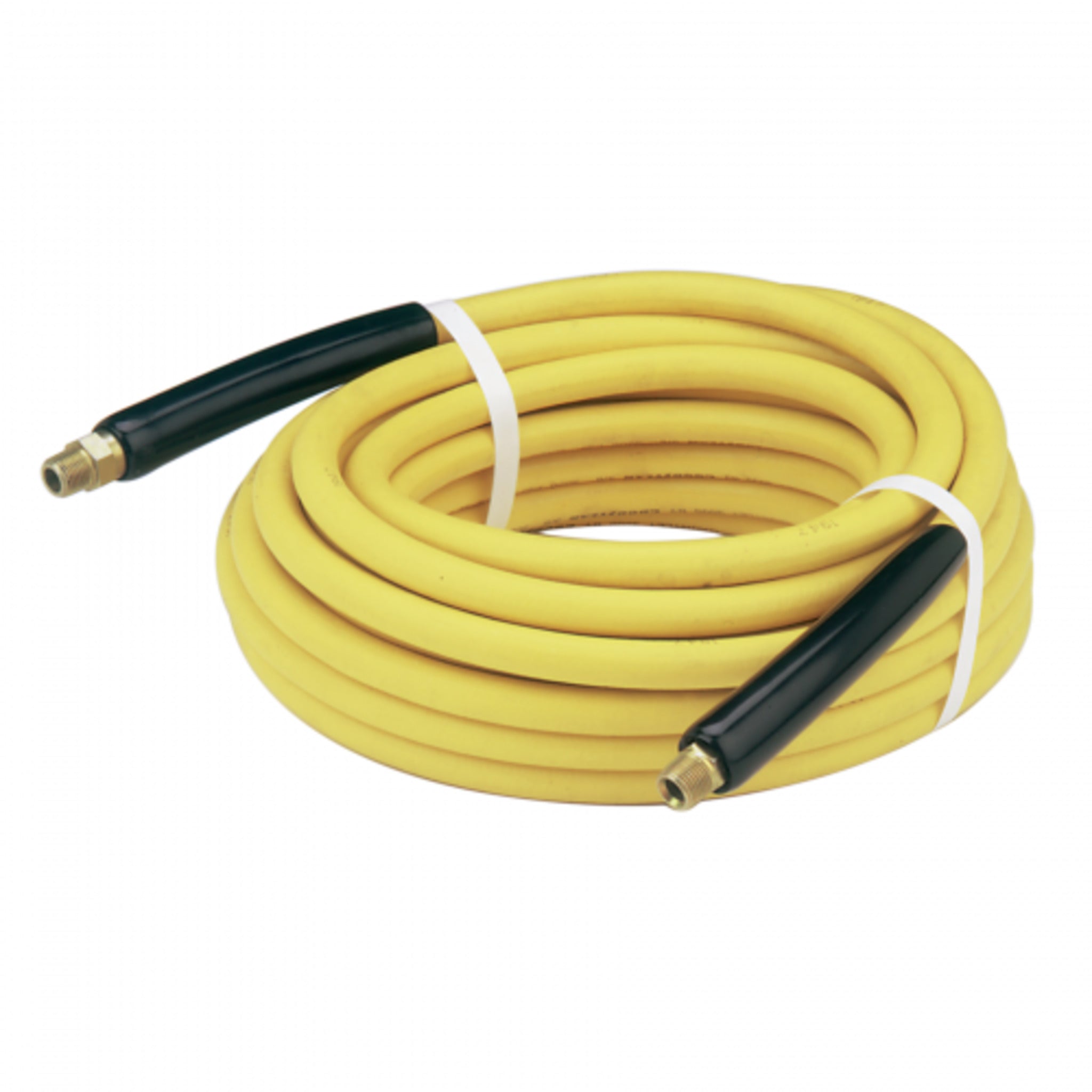 Prevailer™ 4000 PSI Yellow Oil & Fat Resistant Pressure Washer Hose with Bend Restrictors, 3/8" MPT Ends, High Tensile Steel Braid, Rated up to +250°F