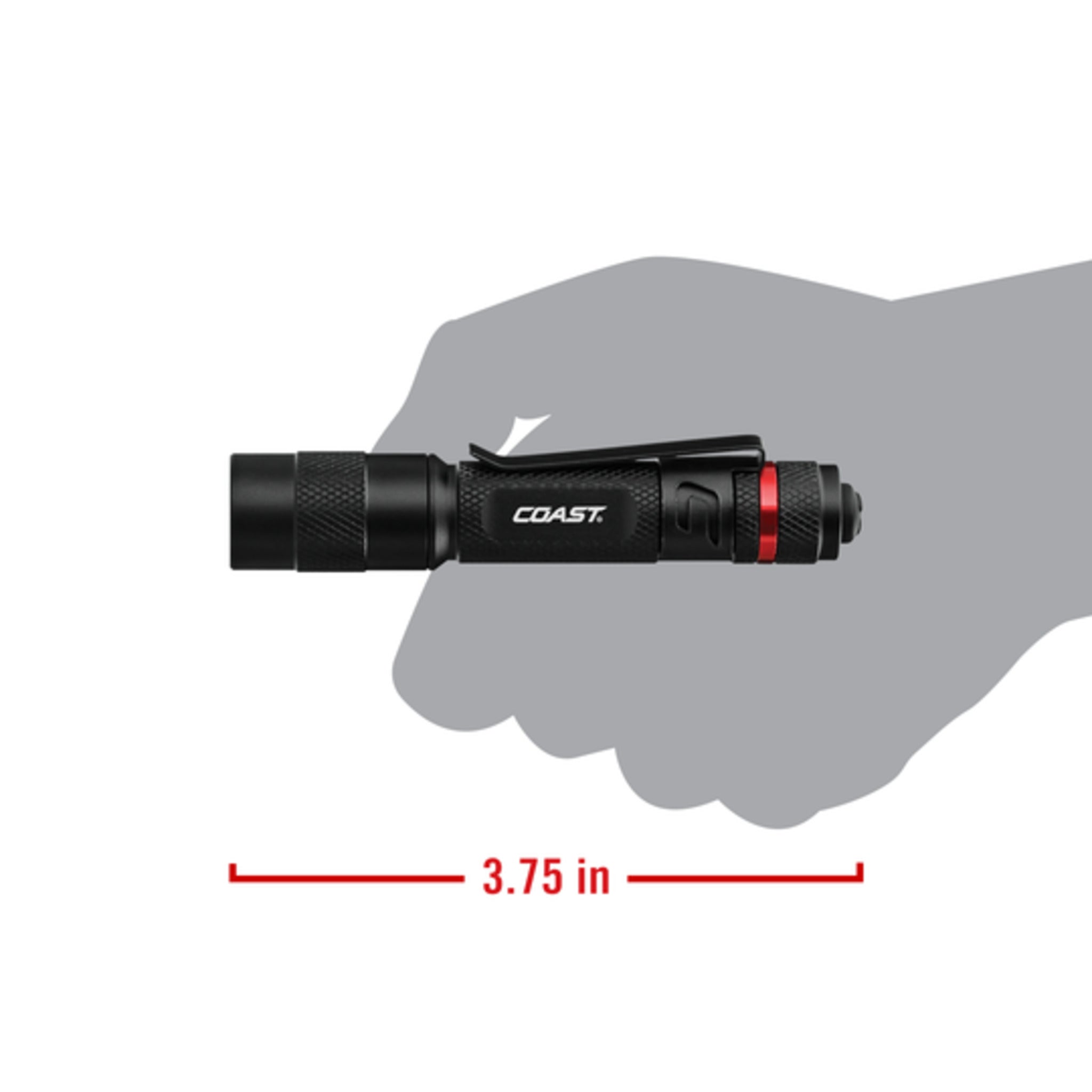 Coast® G22 Bulls-Eye Spot Fixed Beam Penlight - 100 Lumens, 55M Beam, IP54 Weatherproof, Durable Aluminum, Compact, Lightweight, Pocket Clip