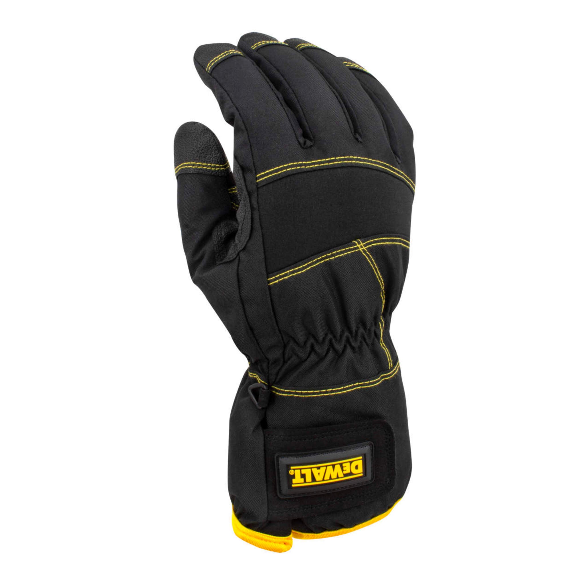 DeWalt DPG750 100G Insulated Waterproof Extreme Cold Weather Work Gloves – Windproof Quad-Layer Protection, PU Coated Palm, Extended Gauntlet Cuff