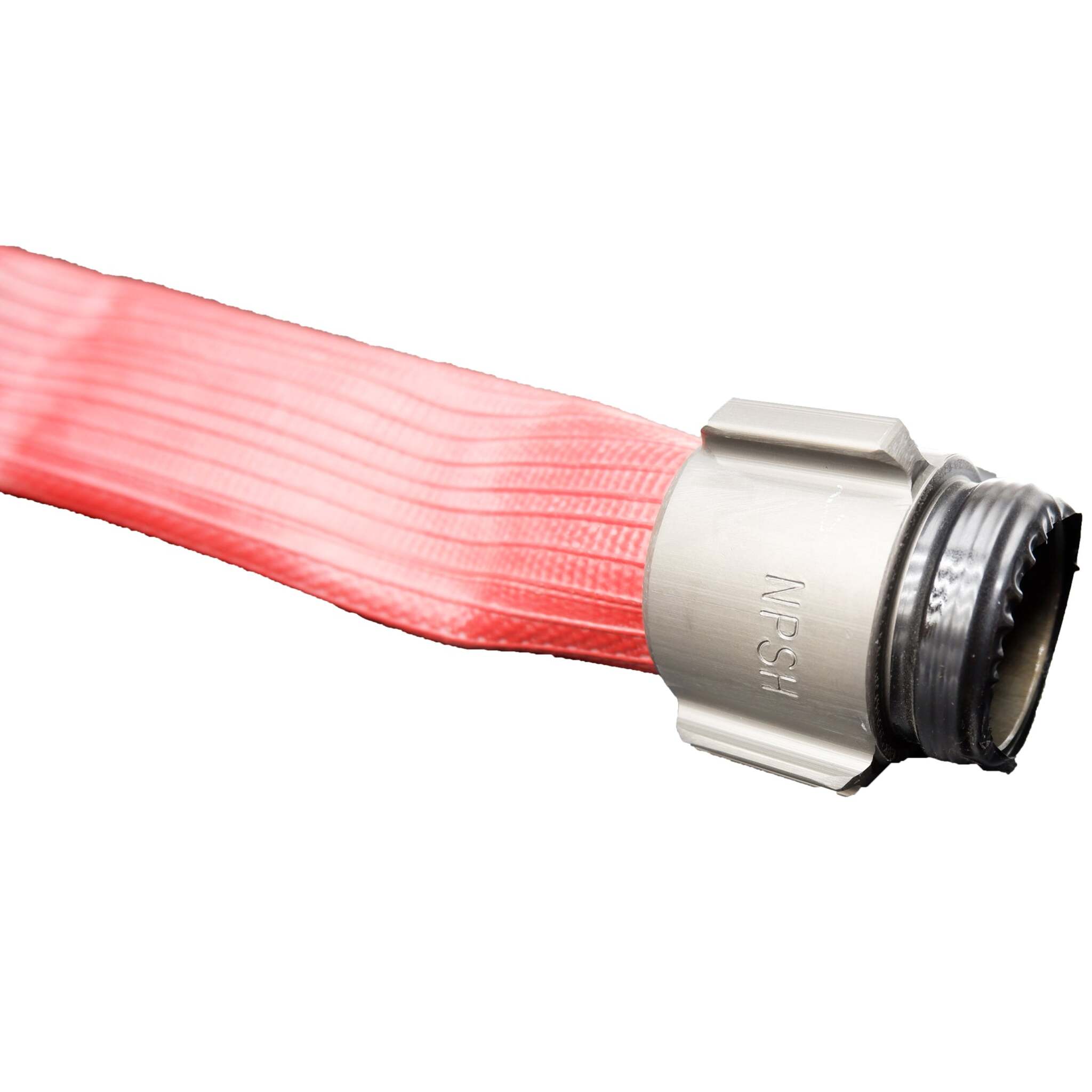 1-1/2" Red Nitrile/PVC Fire Hose Assemblies w/ Male x Female NPSH Threaded Fittings - UL Listed, ULC S511-14, NFPA 1961 Compliant, Heavy Duty