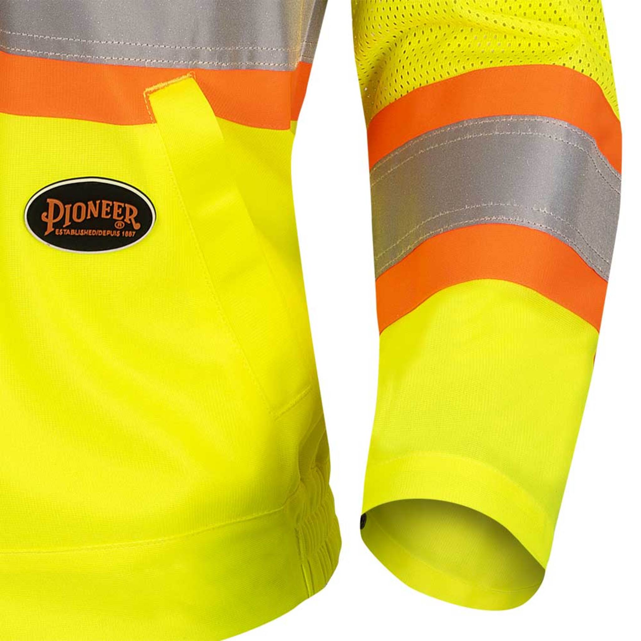 Pioneer Women's Hi Vis Traffic Safety Jacket, Weather-Resistant, Reflective Strips – Enhanced Visibility Workwear for Maximum Safety | Sizes XS-4XL