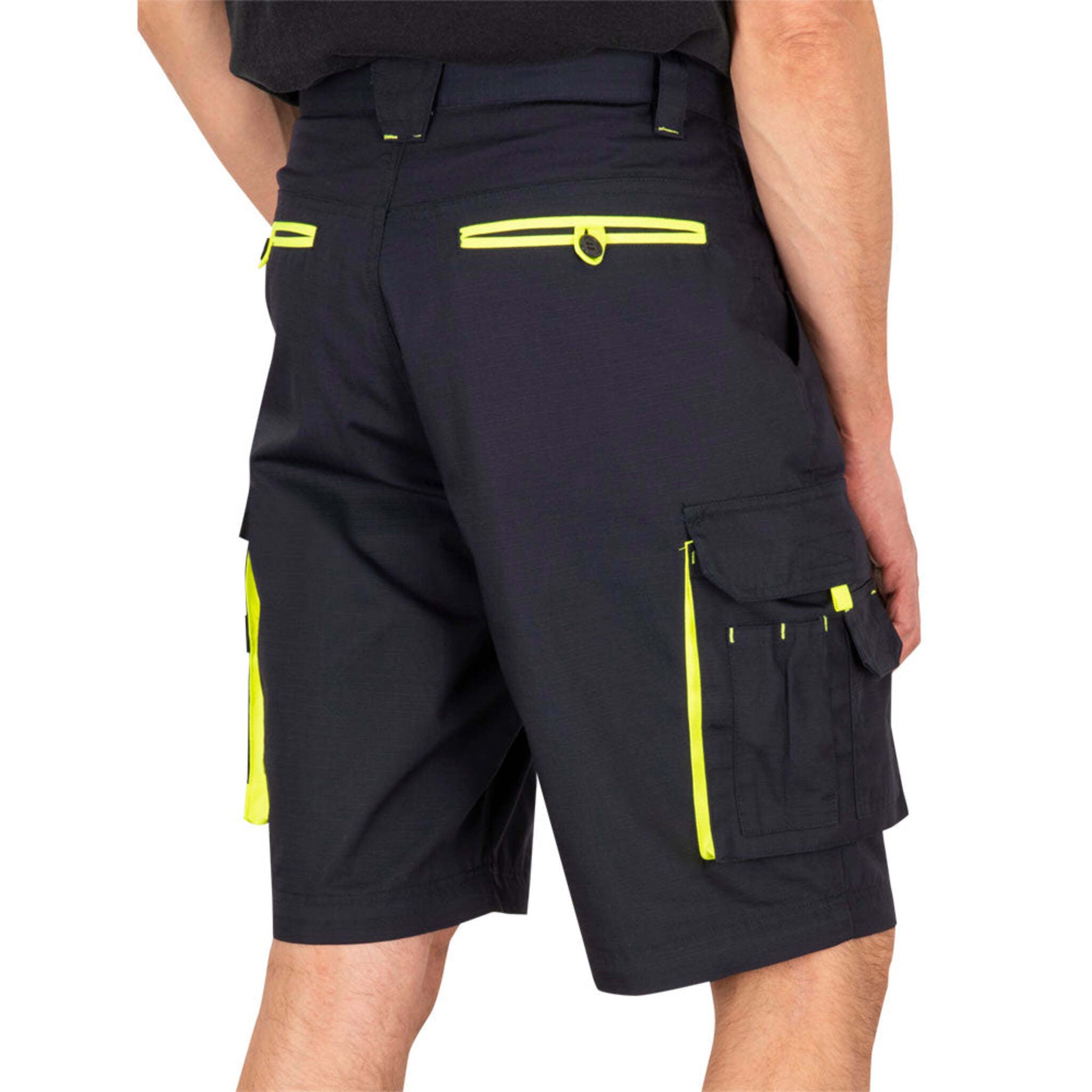 Pioneer Men's Ripstop Convertible Safety Cargo Pants - Zip-Off Design, Hi-Vis Accents, Durable, Multiple Pockets, Versatile Protection | Sizes 30-50