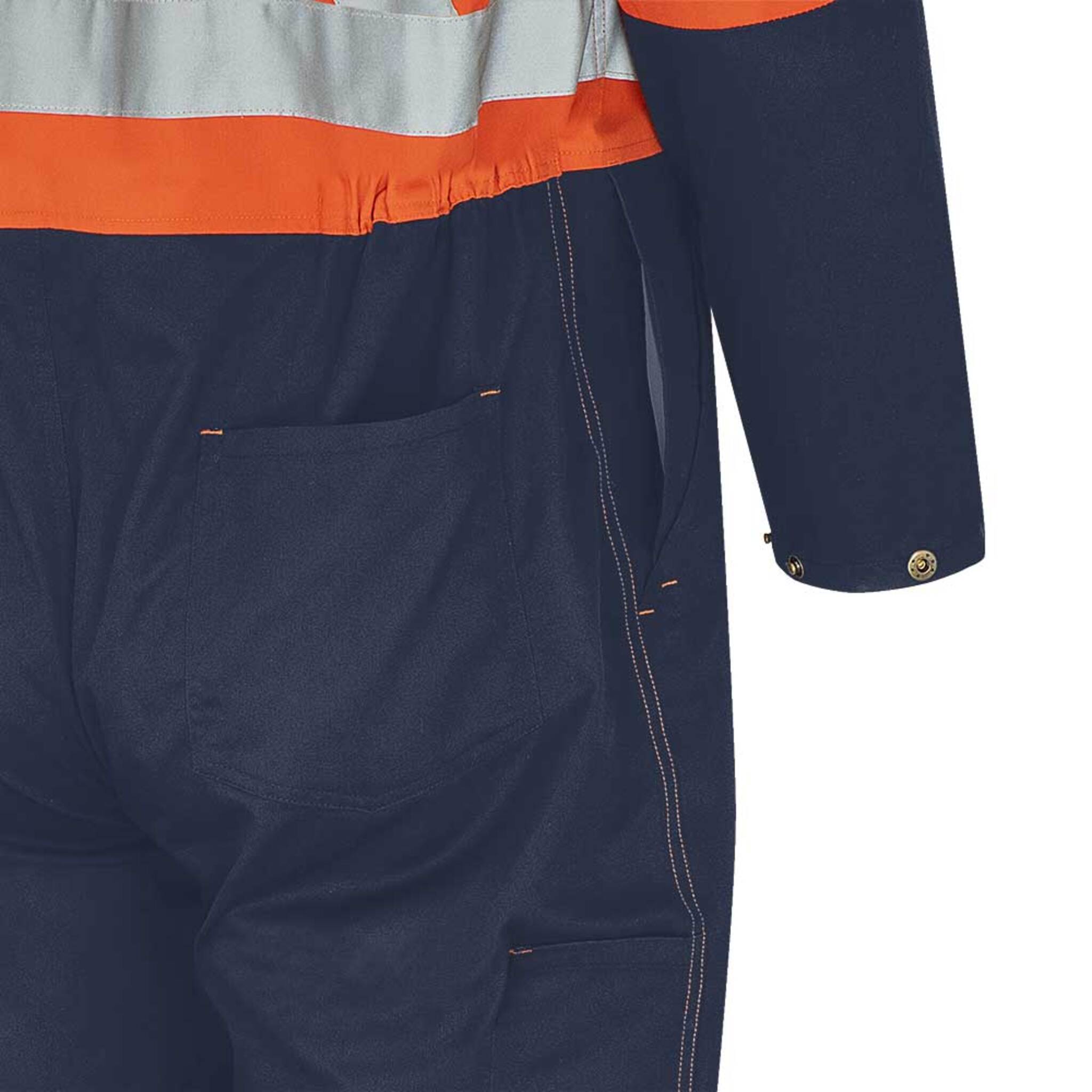 Pioneer Men's 2-Tone Poly/Cotton Safety Coveralls with Zipper Closure - CSA Z96-22 Class 3 Level 2, UPF 50+, Reflective Tape | Sizes 36-66