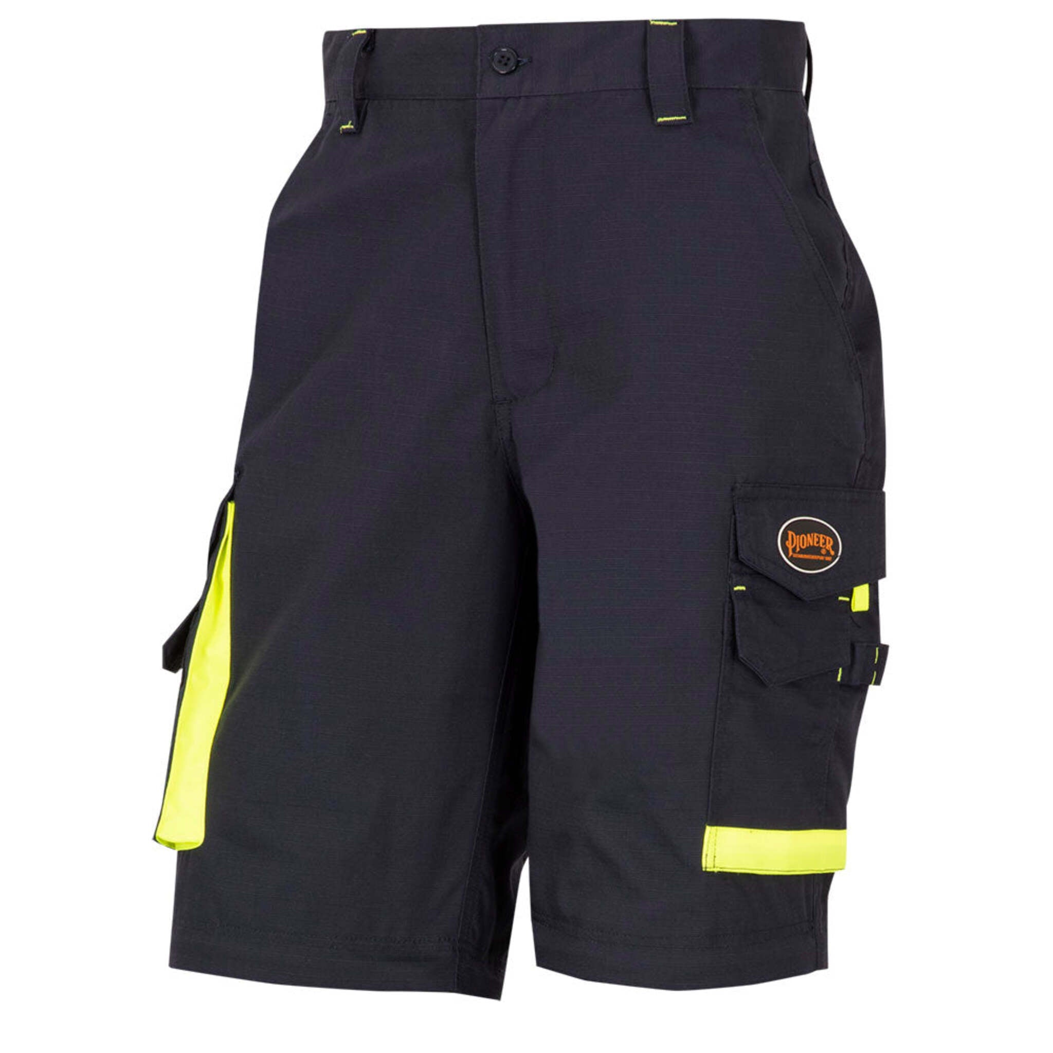 Pioneer Men's Ripstop Convertible Safety Cargo Pants - Zip-Off Design, Hi-Vis Accents, Durable, Multiple Pockets, Versatile Protection | Sizes 30-50