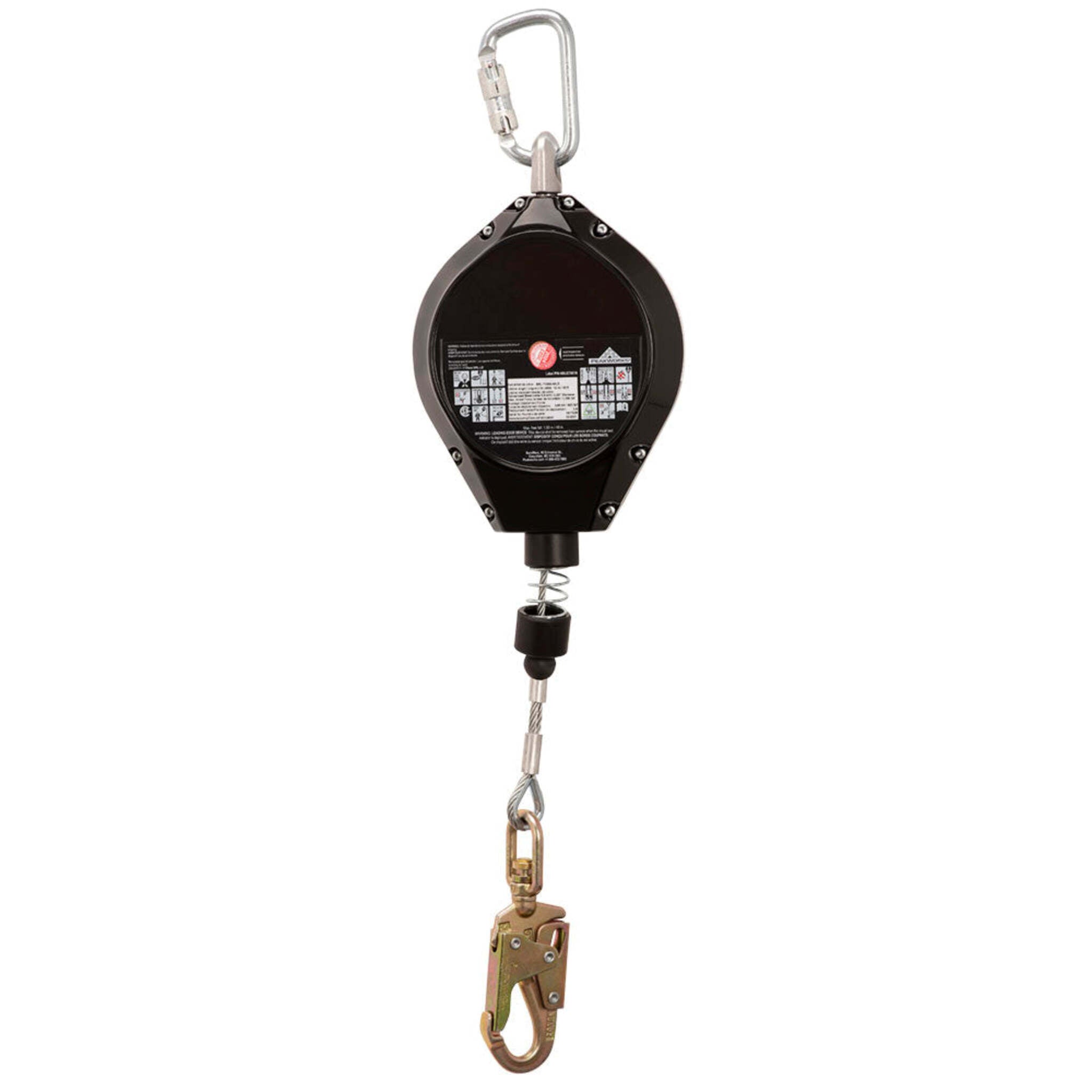 Peakworks Leading Edge Single Leg Self Retracting Cable Lifeline with Snap