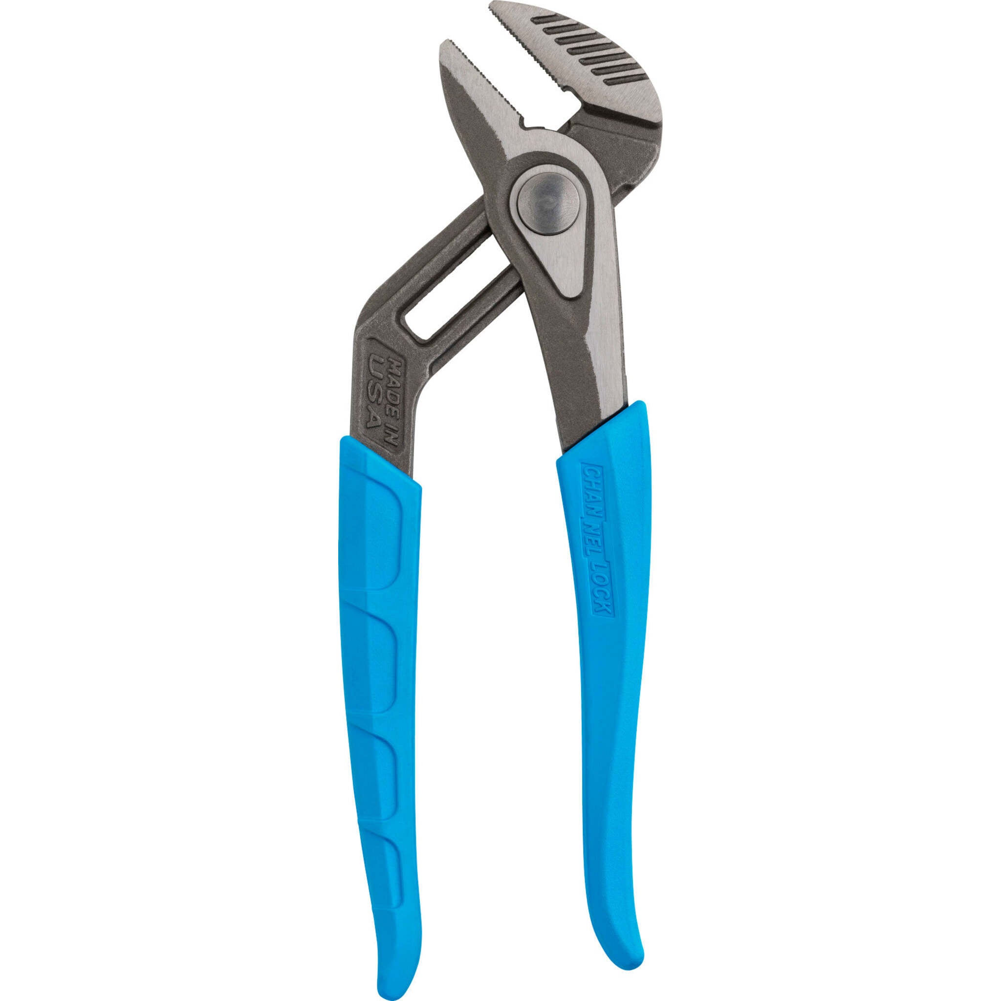 CHANNELLOCK SpeedGrip Push Button Tongue & Groove Pliers - Forged Carbon Steel, Rust Resistant, Laser Heat-Treated Teeth, SAFE-T-STOP, Comfort Grips