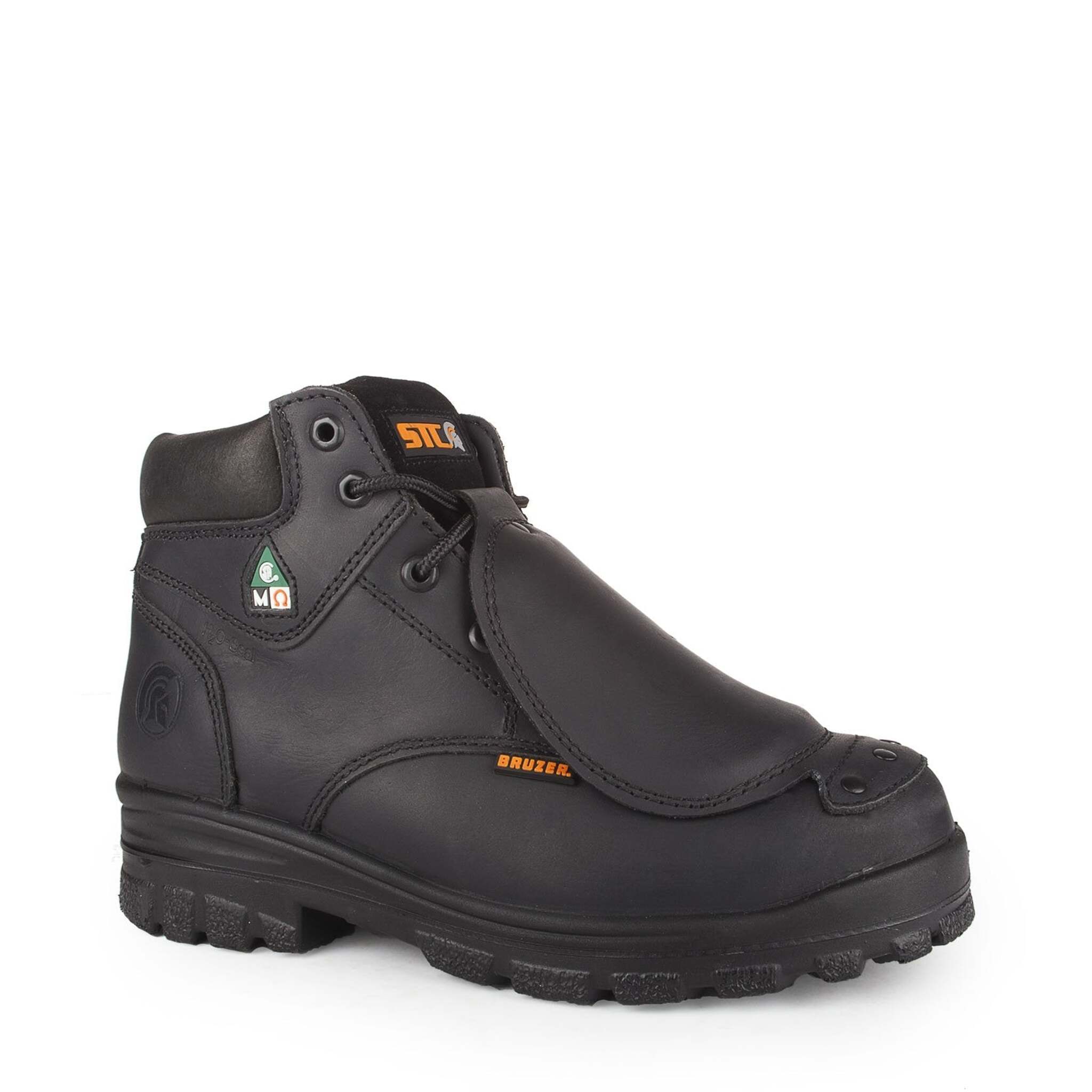 STC Press 6" External Metguard Safety Boots | Black | Size 7 - 14 Work Boots - Cleanflow