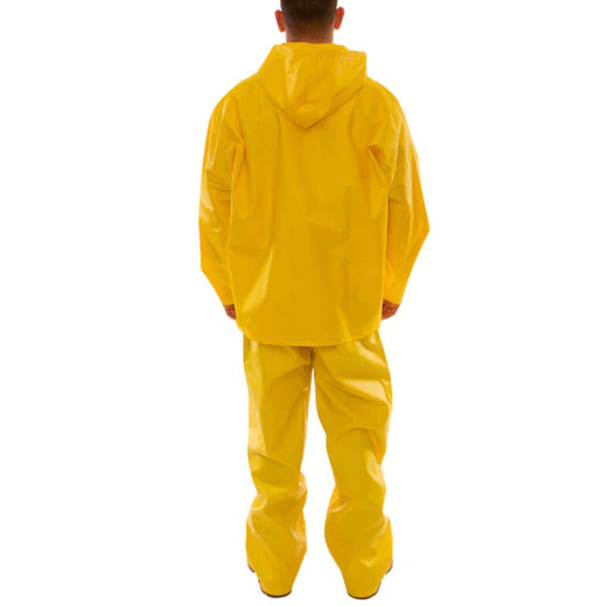 Tingley DuraScrim™ 3-Piece Suit - Double Coated PVC, Flame Res, Waterproof, Chemical Splash Protection, Detachable Hood, Adjustable Fit, High Strength