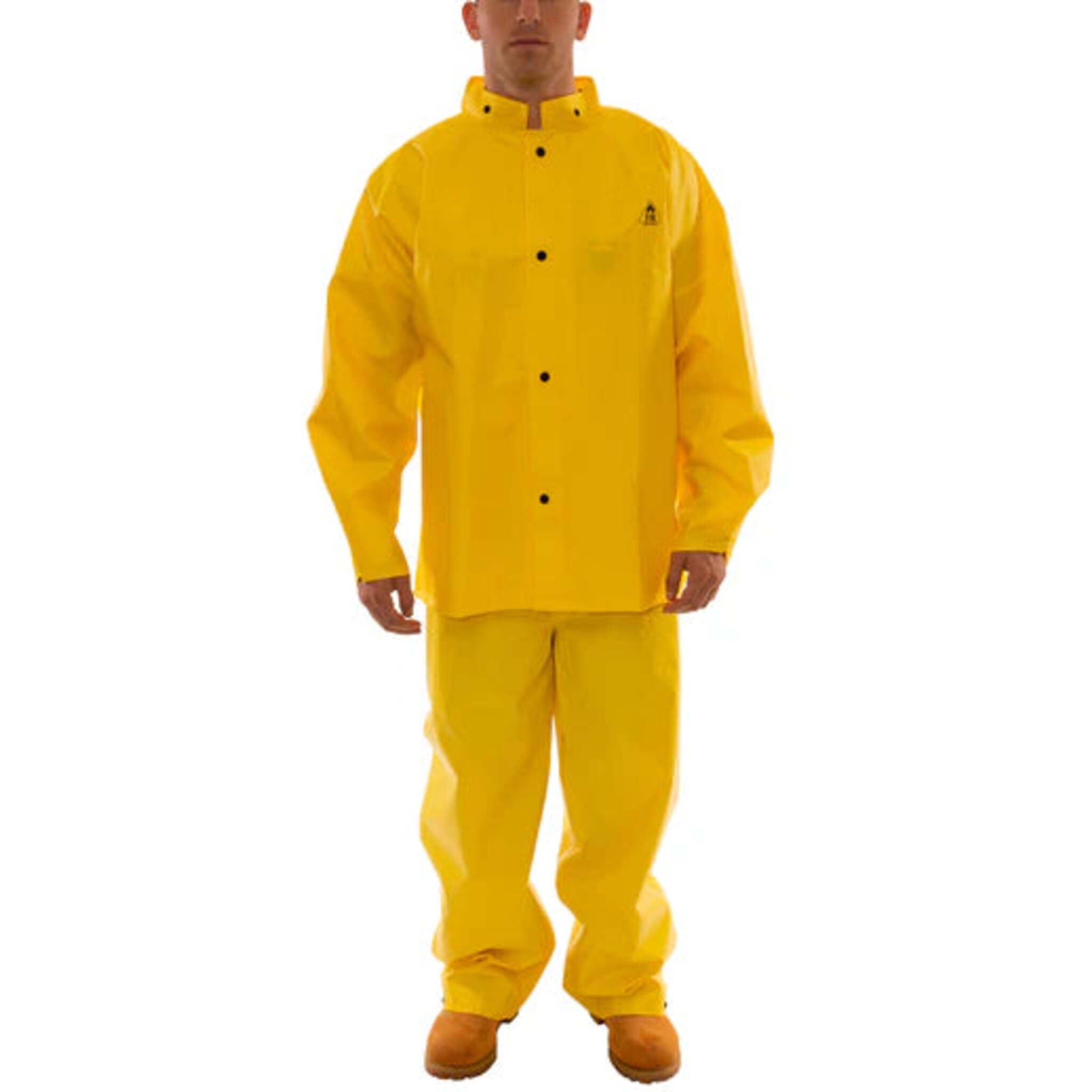 Tingley DuraScrim™ 3-Piece Suit - Double Coated PVC, Flame Res, Waterproof, Chemical Splash Protection, Detachable Hood, Adjustable Fit, High Strength