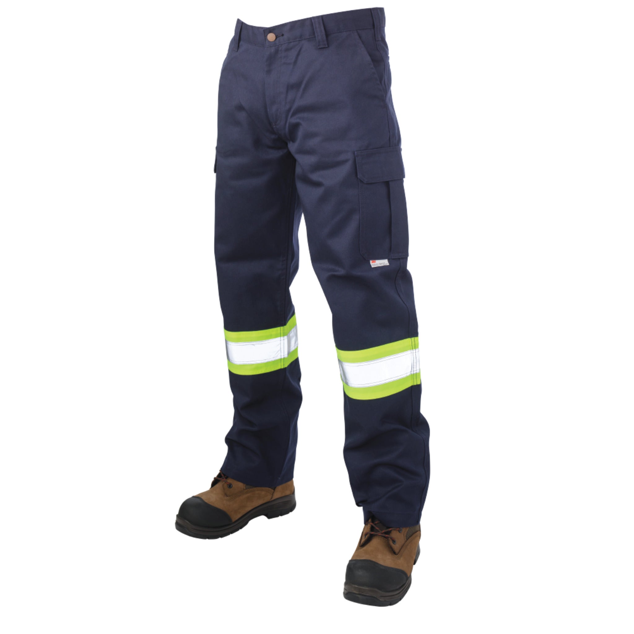 Tough Duck S607 Men's Hi Vis Safety Work Pants | Poly/Cotton Cargo Reflective - CSA Compliant, Durable Comfort for Heavy-Duty Work | Sizes 30-44 - Items