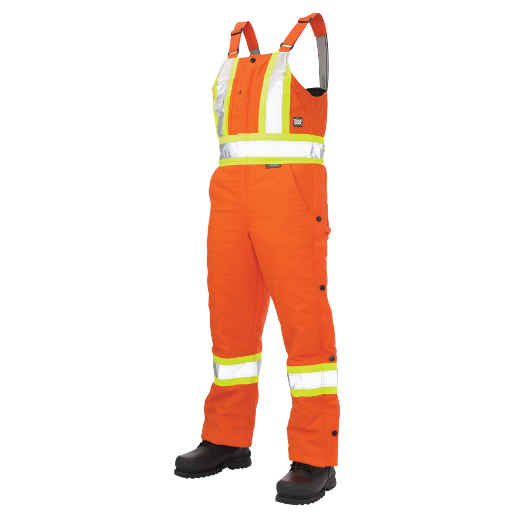 Tough Duck Men's Hi Vis Safety Bib Overalls s757 CSA Cotton Duck Premium Insulated Reflective | Limited Size Selection