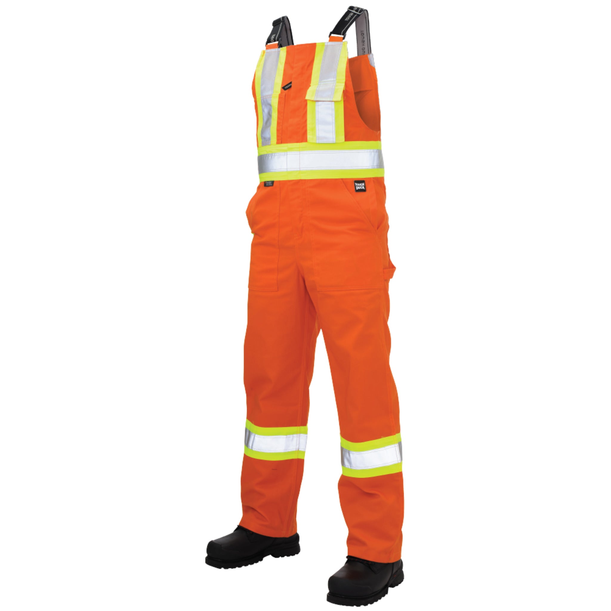 Tough Duck S769 Men's Hi Vis Work Overalls Poly/Cotton Unlined with 3M