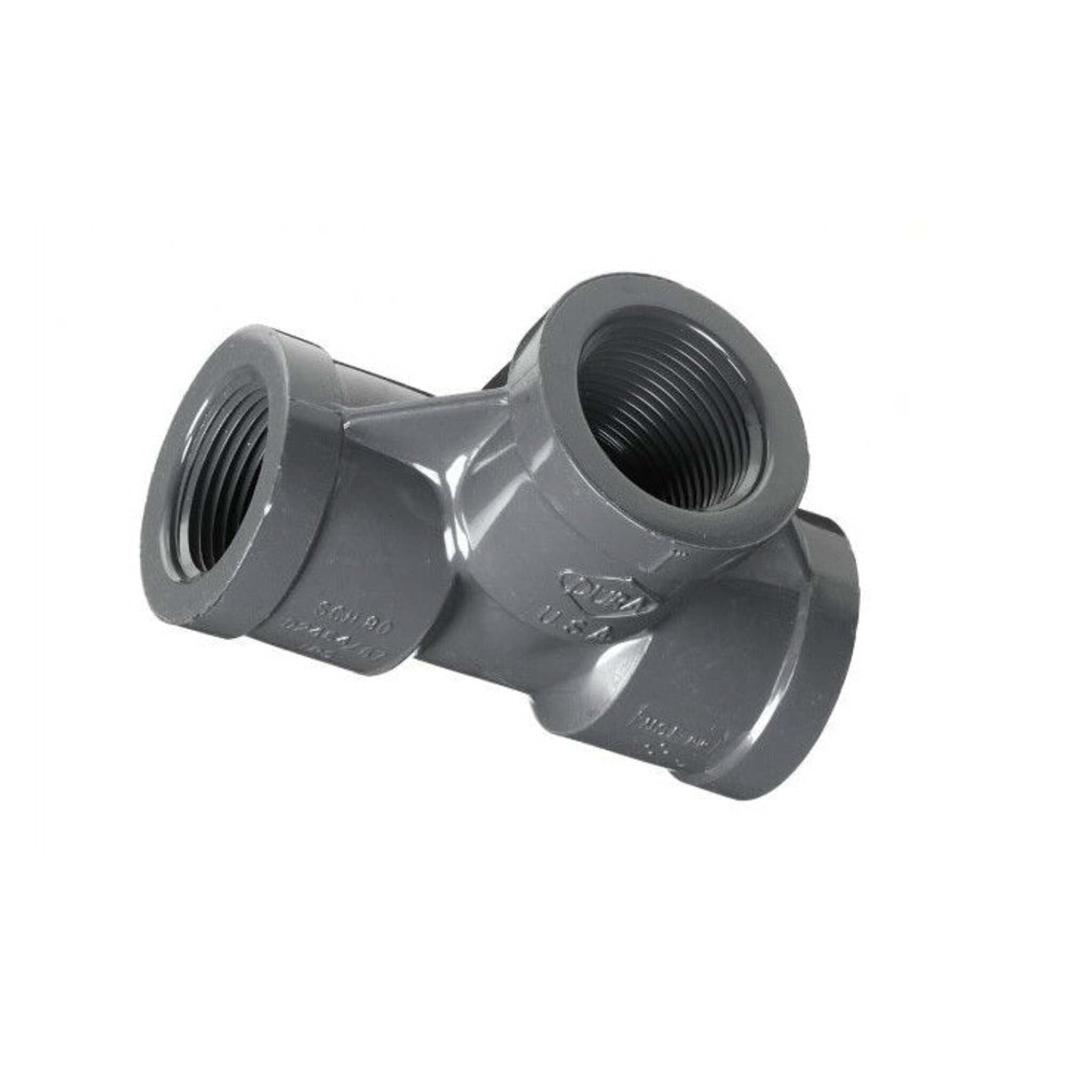 Schedule 80 PVC Threaded Tee - FPT Threads | NSF-61 & NSF-14 Certified