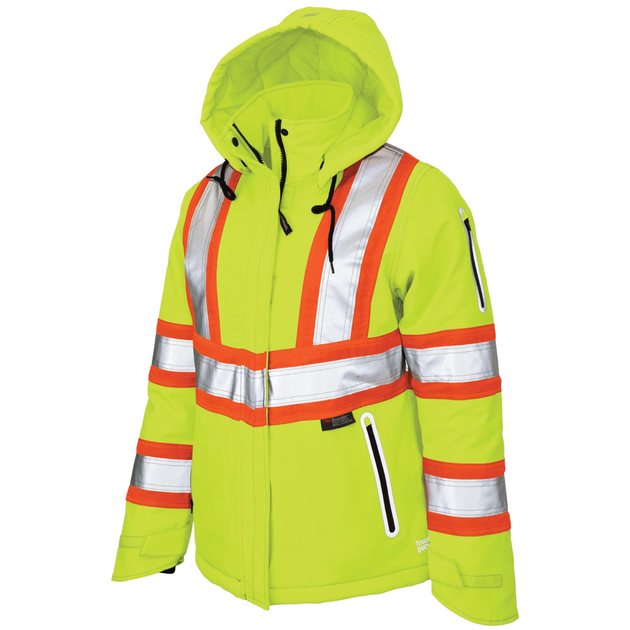 Tough Duck SJ41 Women's Hi Vis Safety Work Jacket Poly with PU Insulat
