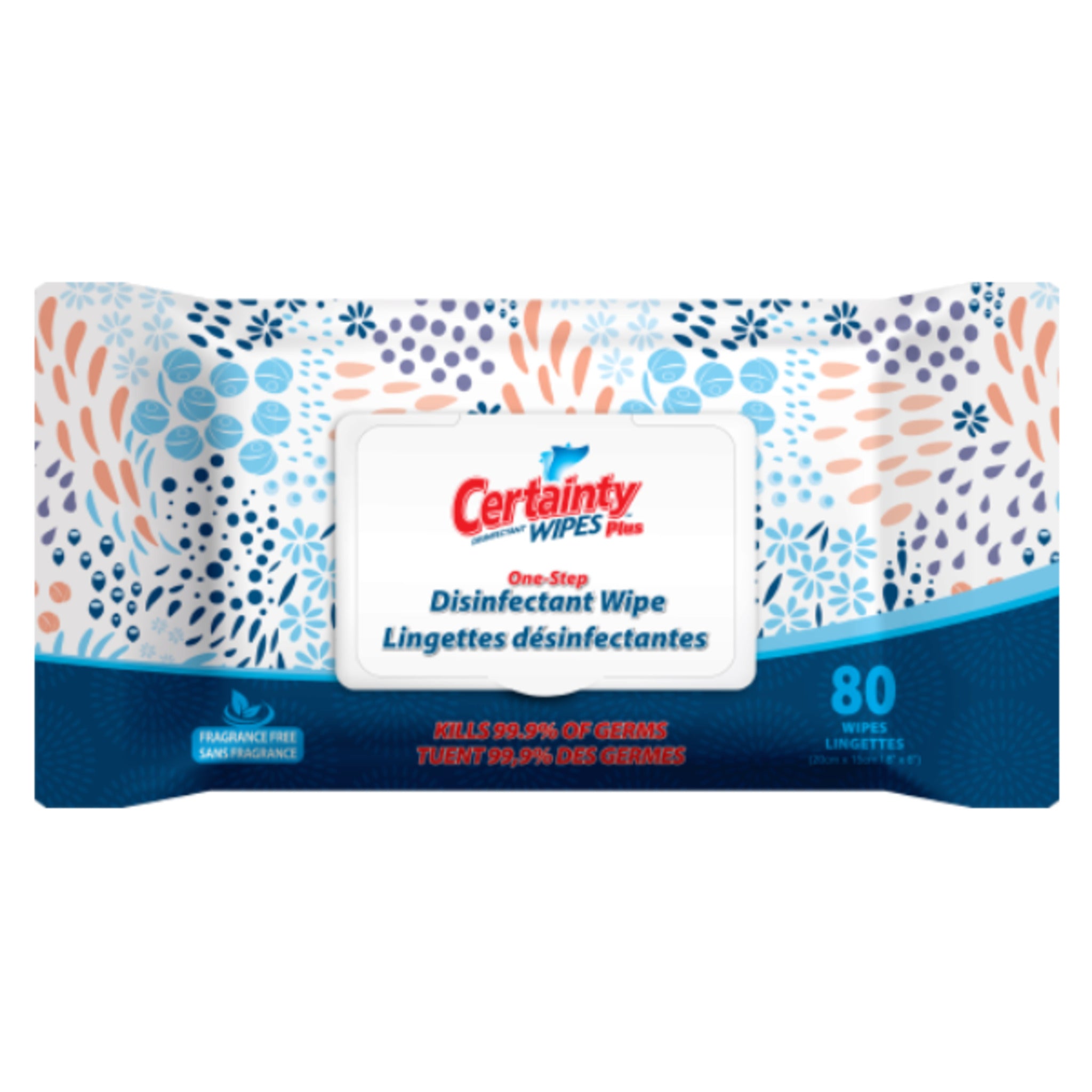 Certainty™ Plus Disinfectant Wipes - Flat Pack of 80 Wipes