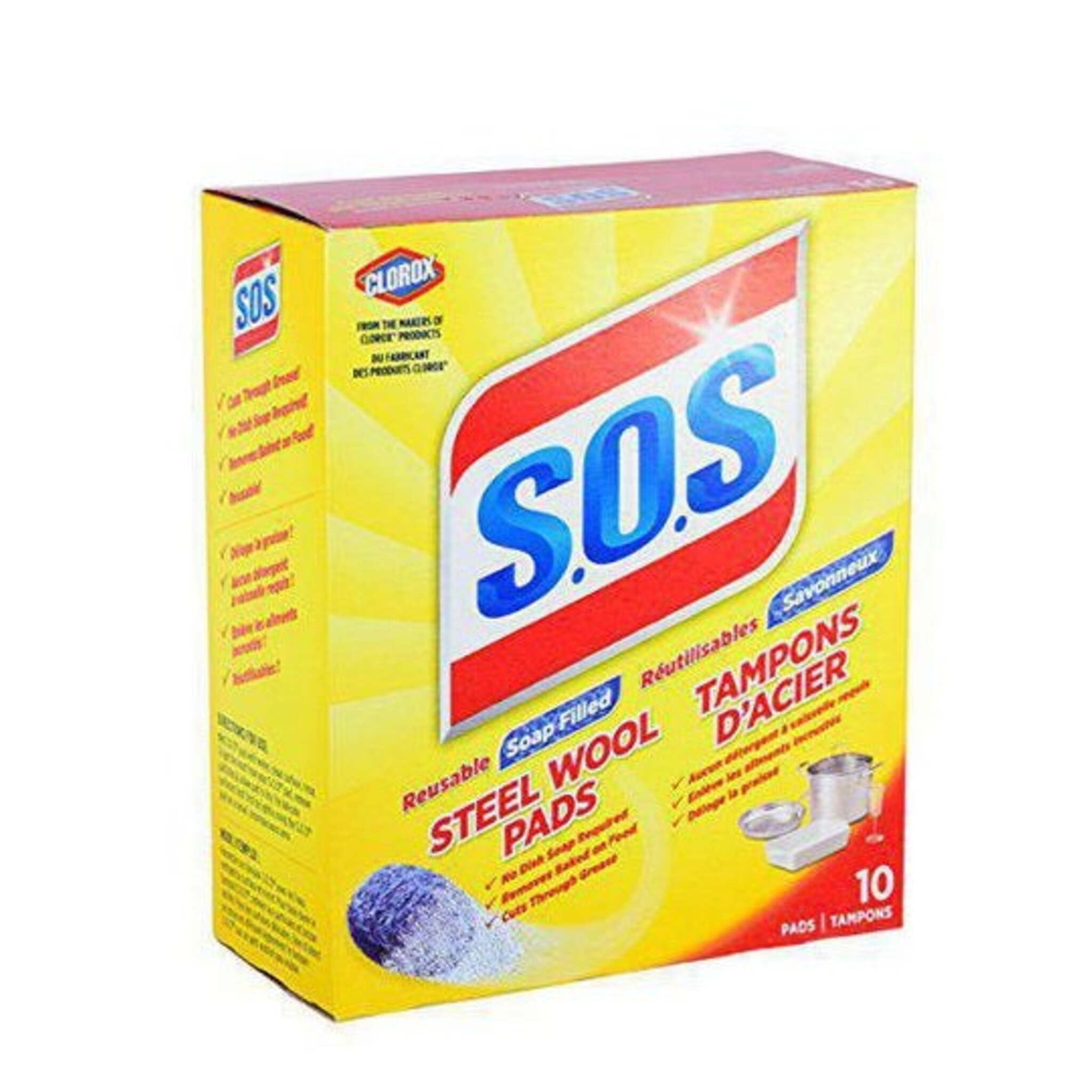 SOS Steel Wool Soap Pads - Case of 60 Pads