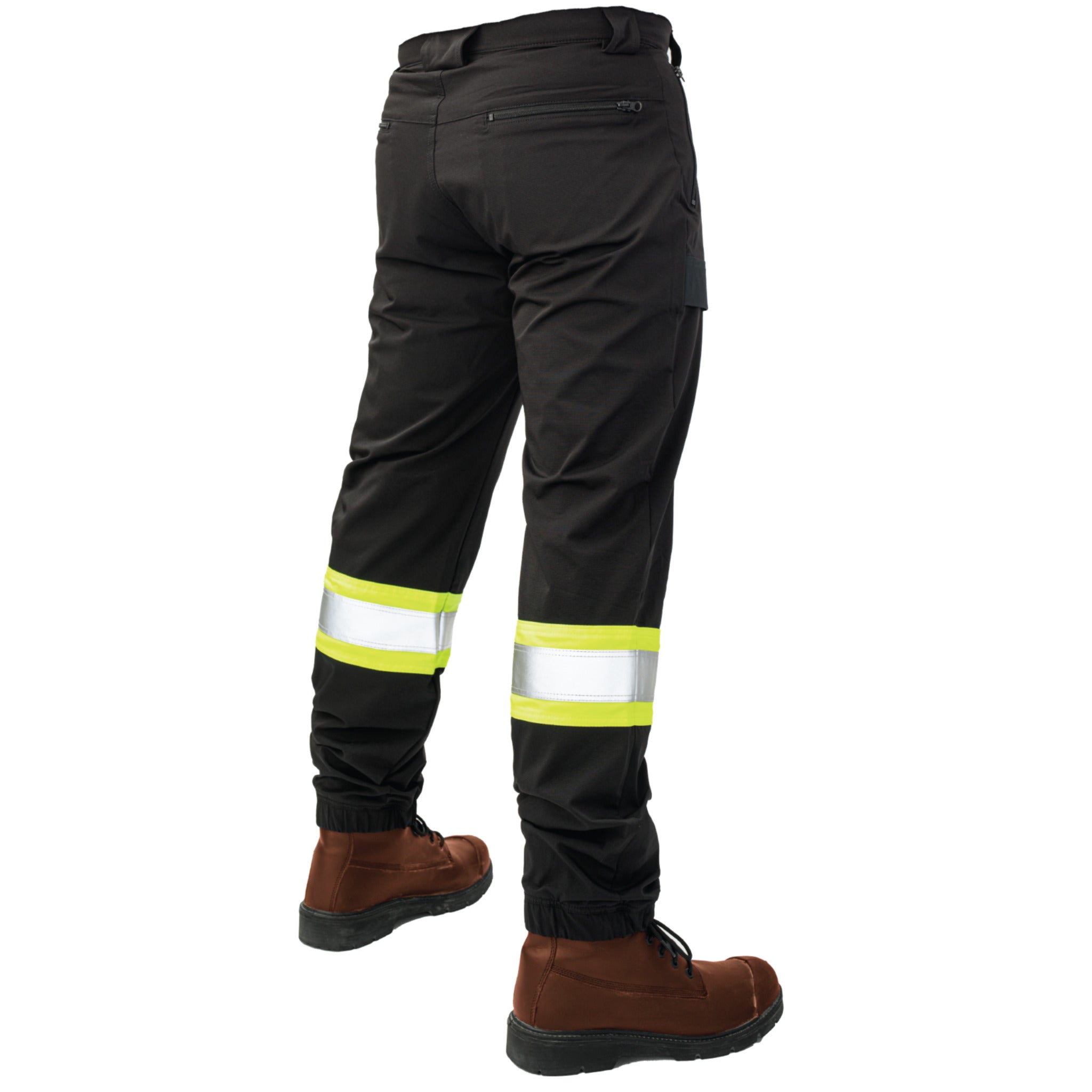 Tough Duck SP10 Men's Comfort Fit Free Stretch Safety Jogger with Reflective 3M Scotchlite, Water-Resistant, Breathable | Sizes S-2XL