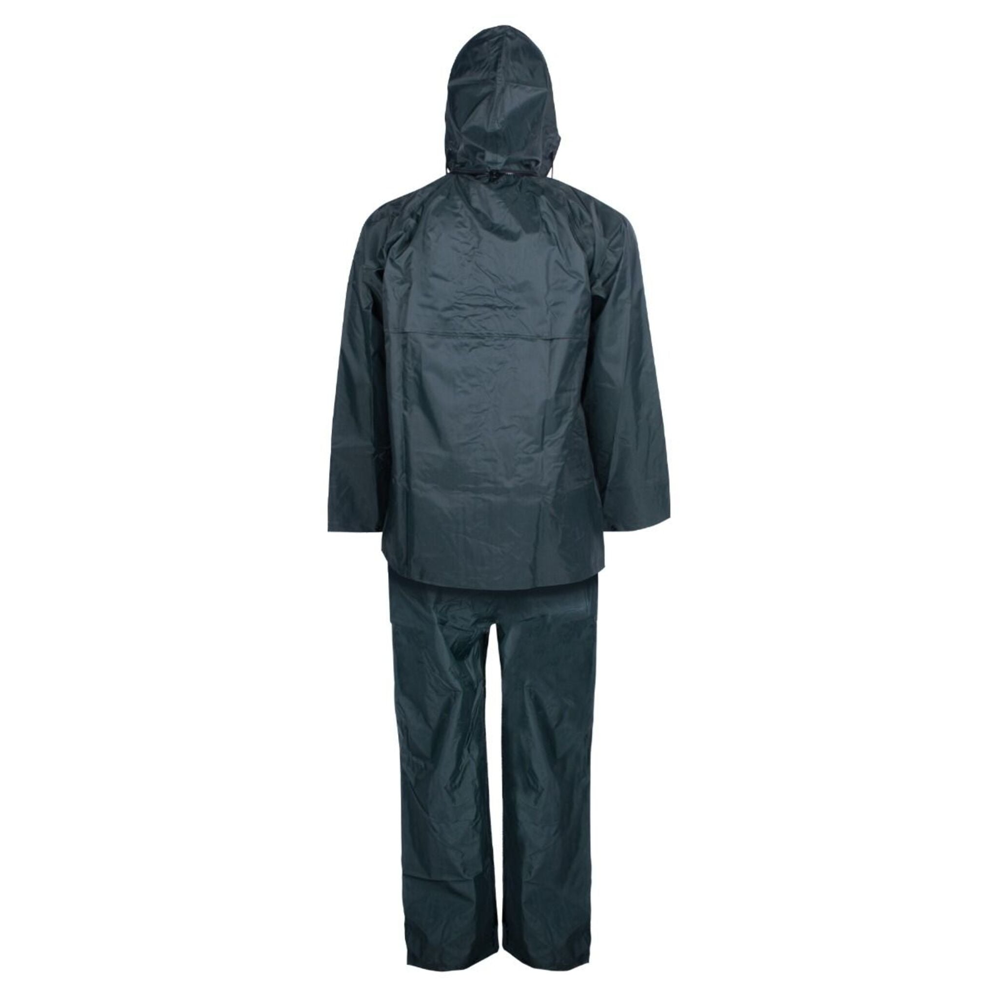 Terra Men's Heavy Duty 200D Polyester Rain Suit Set - 3 Piece, Waterproof, Breathable, Adjustable Suspenders, Ventilated, All-Weather Protection