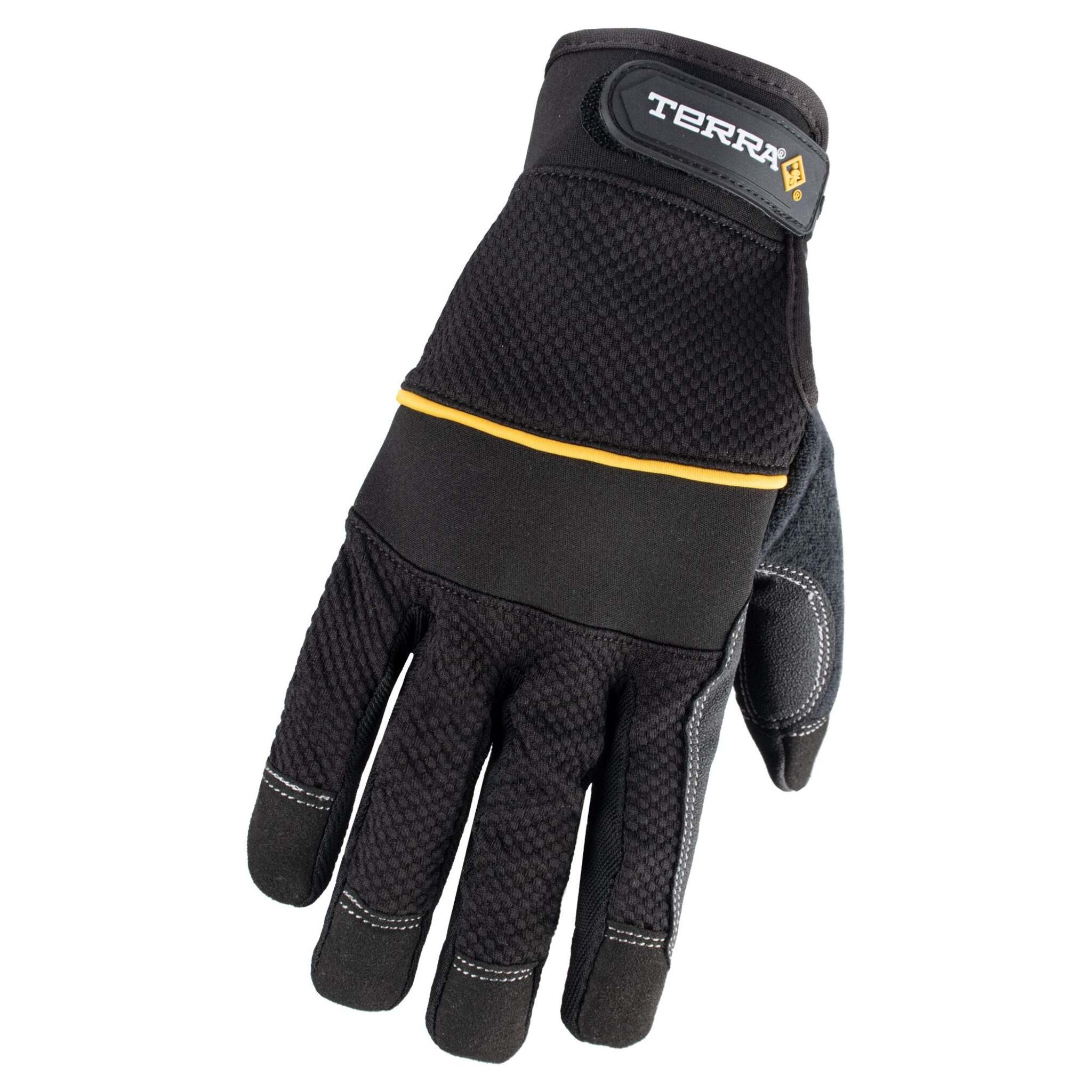 Terra Lightweight Breathable Performance Work Gloves with Wrist Strap, Synthetic Leather, Durable, Flexible, Enhanced Grip, Comfortable