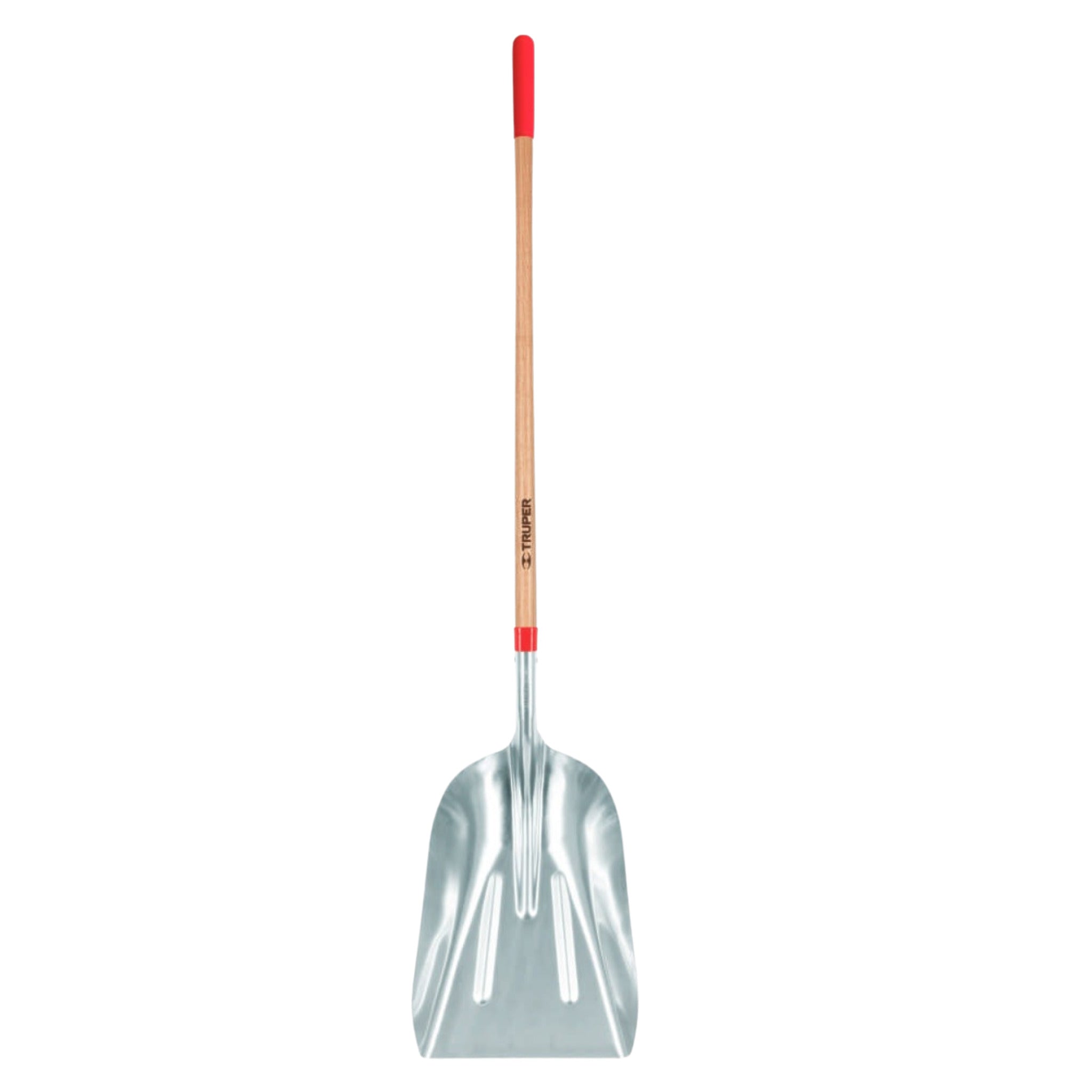 Truper Tru Tough Aluminum Scoop Shovel No.12 with 48-Inch Wooden Handle